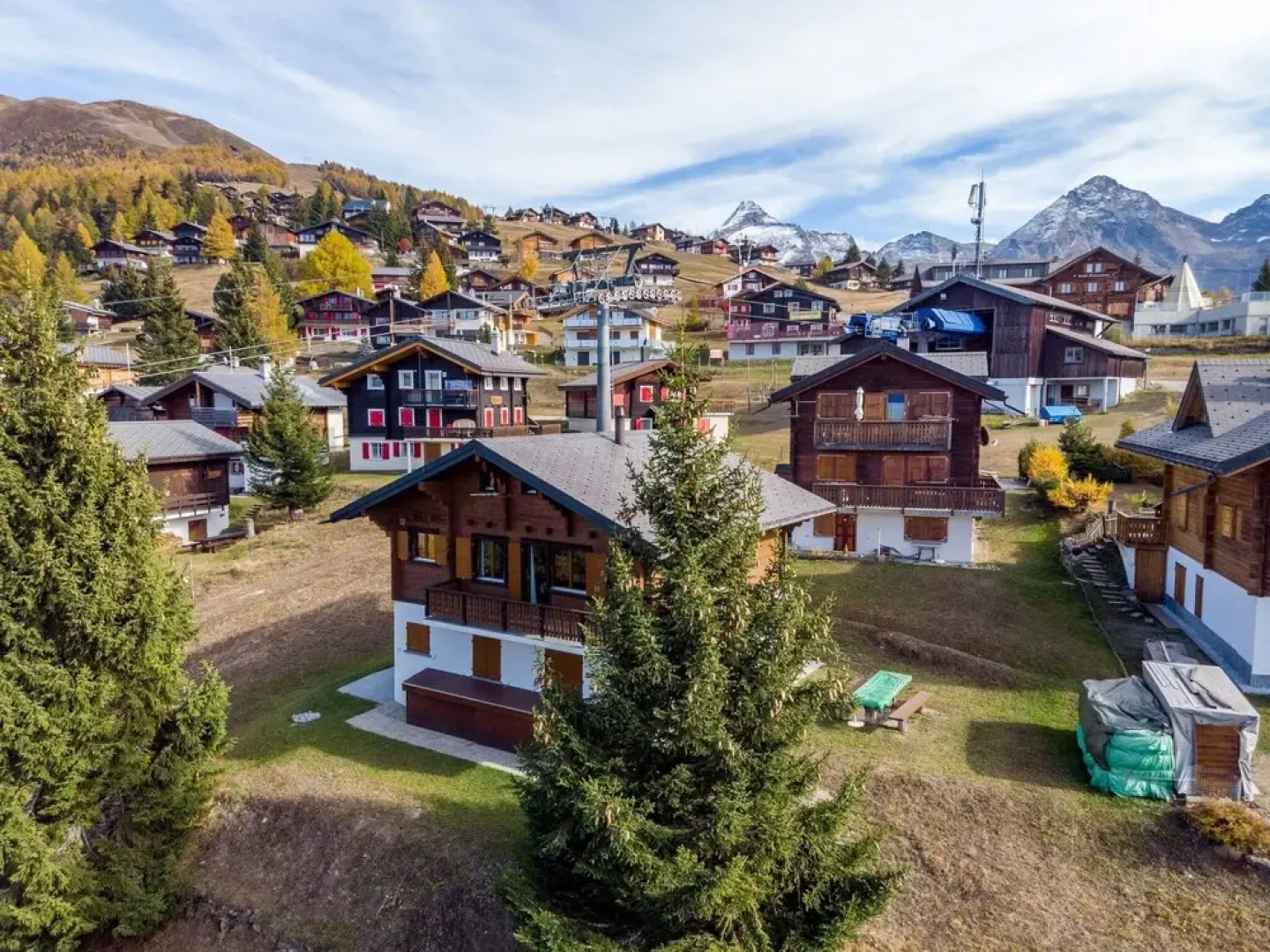 Detached Chalet at the alm in the Car-free Village of Rosswald. Outstanding View