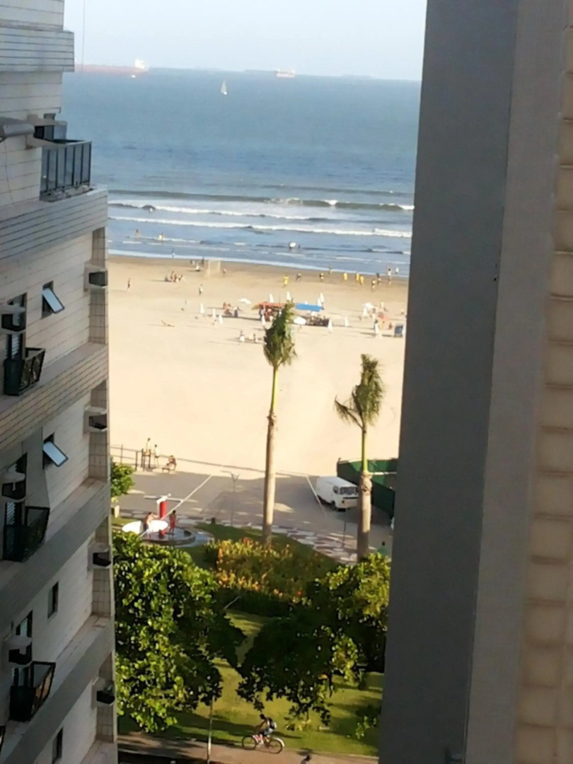 Santos - Apartamento Frente Mar C/ Ar Condicionado/ Garagem Privativa/Internet/TV a Cabo