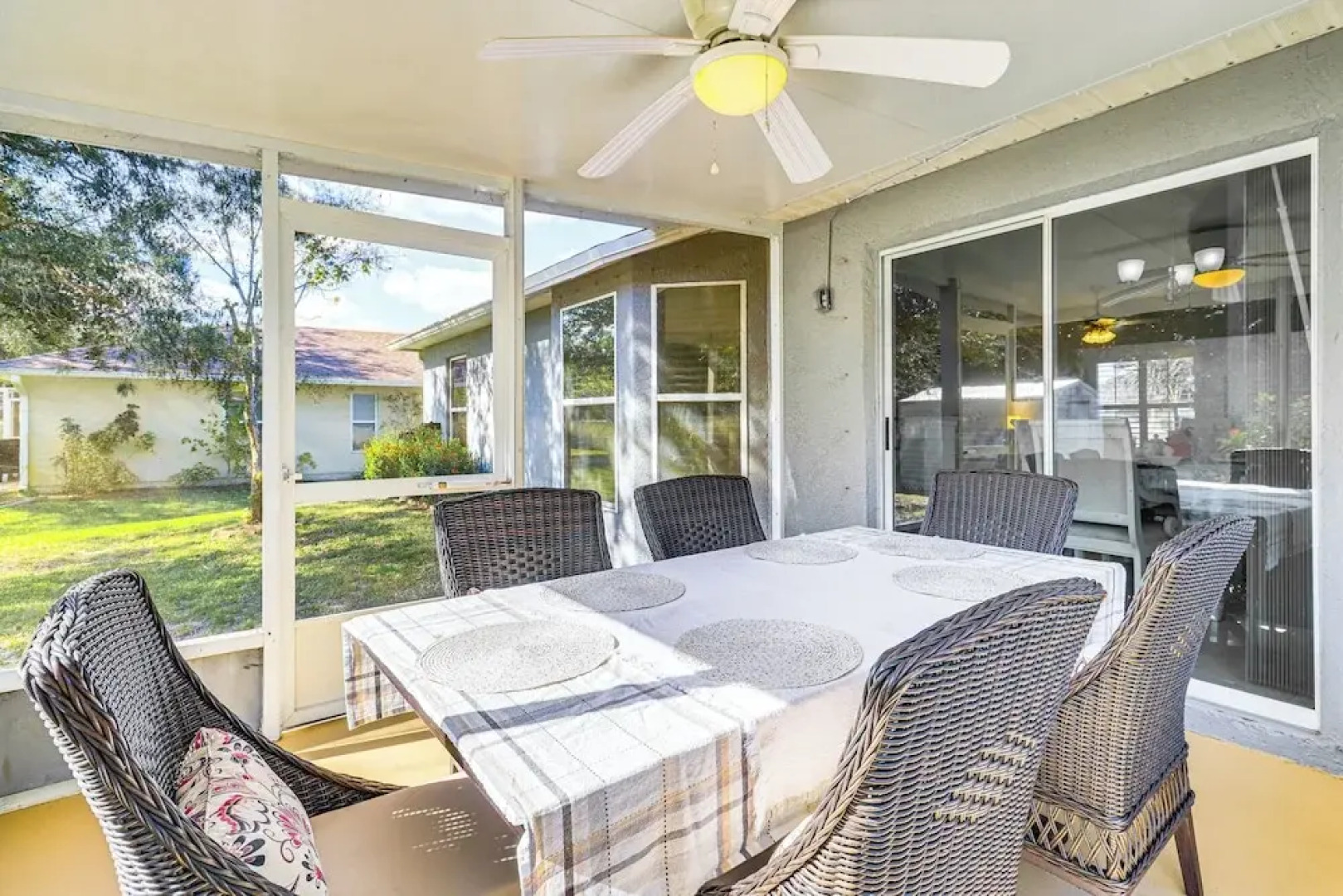 Private Yard & Screened Patio: Sunny Sebastian Gem