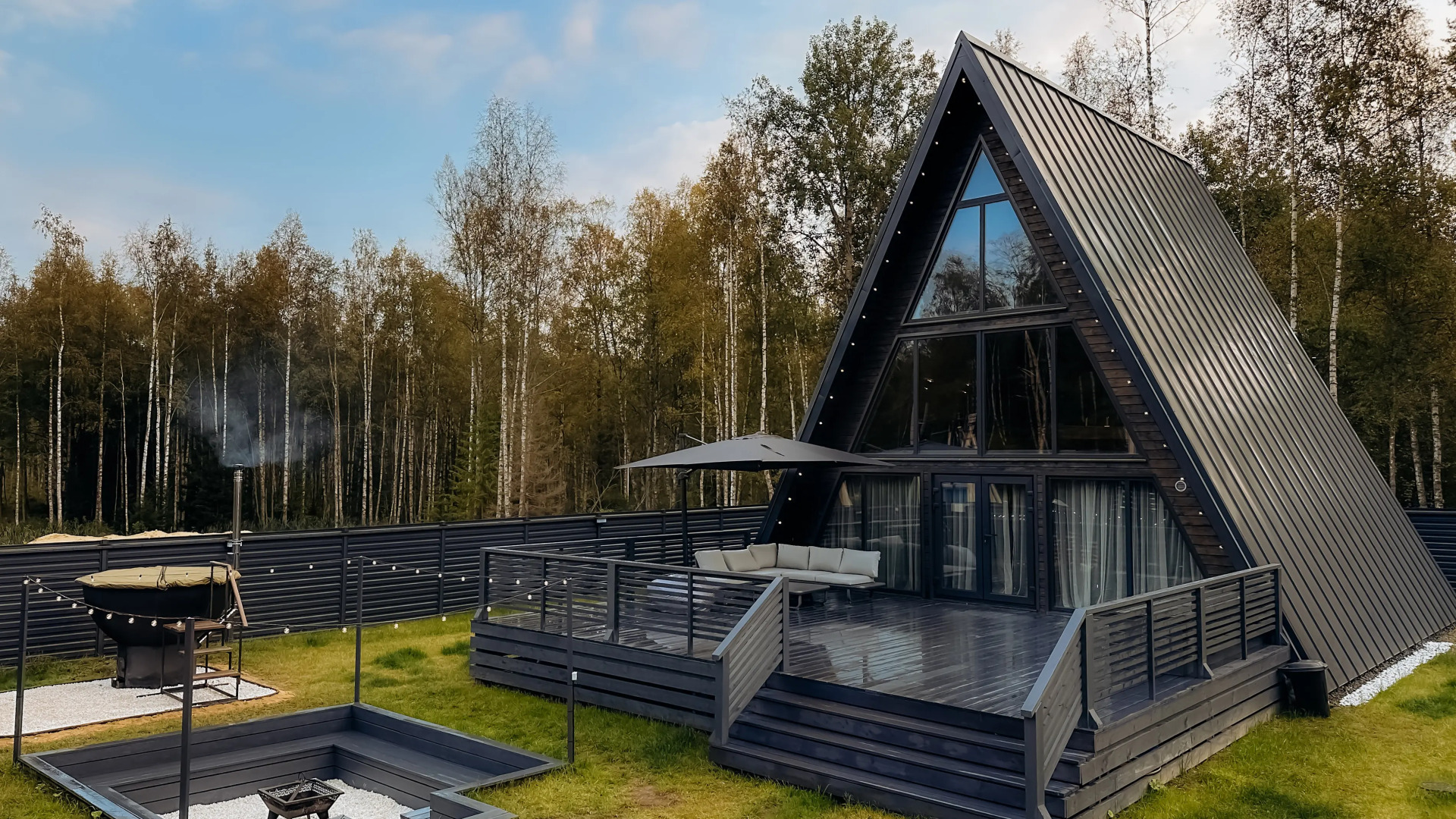 Частный дом A-frame Ванхейм с сибирским чаном