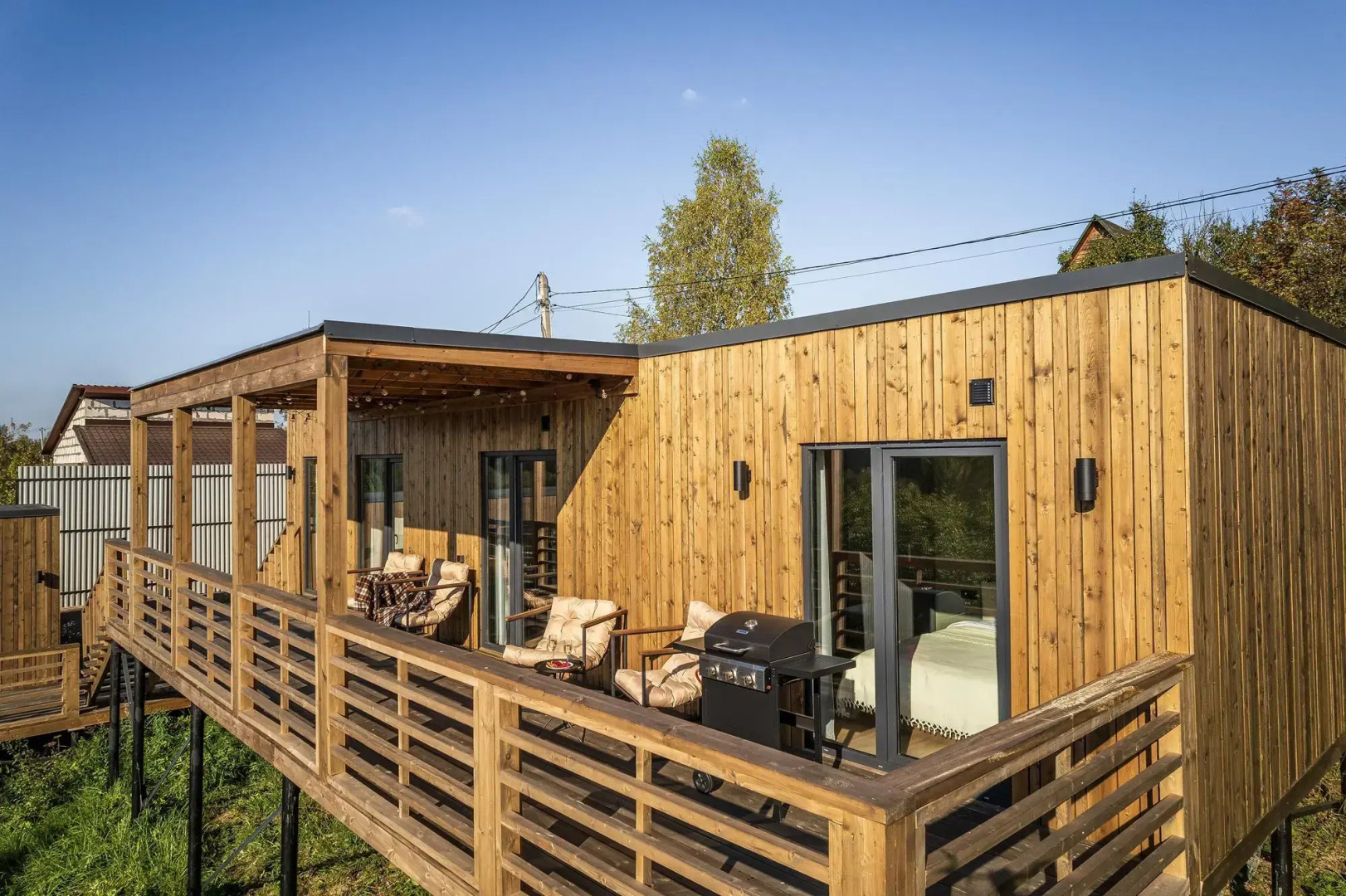 Частный Дом с Видом на Закат и Панорамной Баней