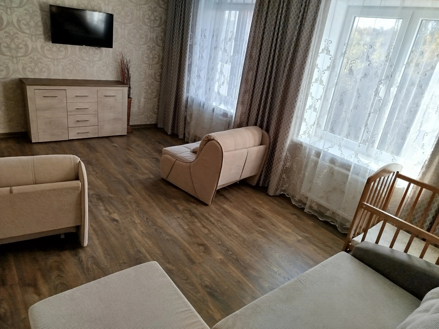 Апартаменты Уютная Двухкомнатная Квартира со Свежим Ремонтом