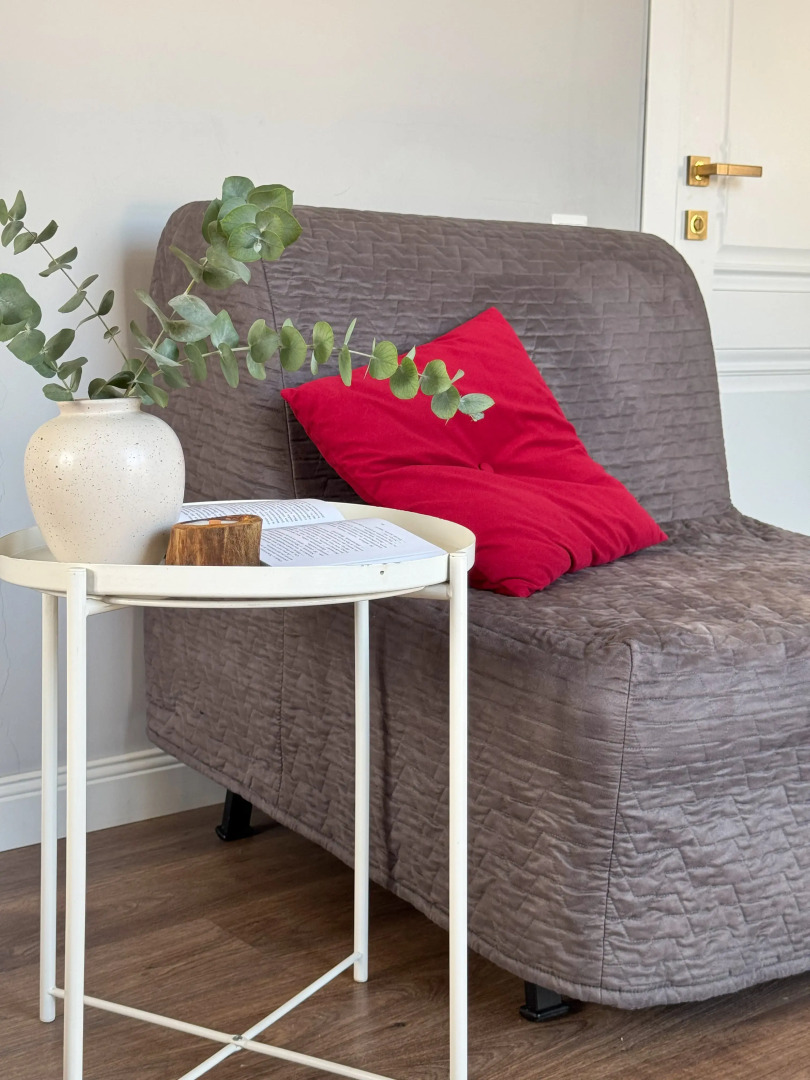 Апартаменты с балконом у реки рядом с пляжем