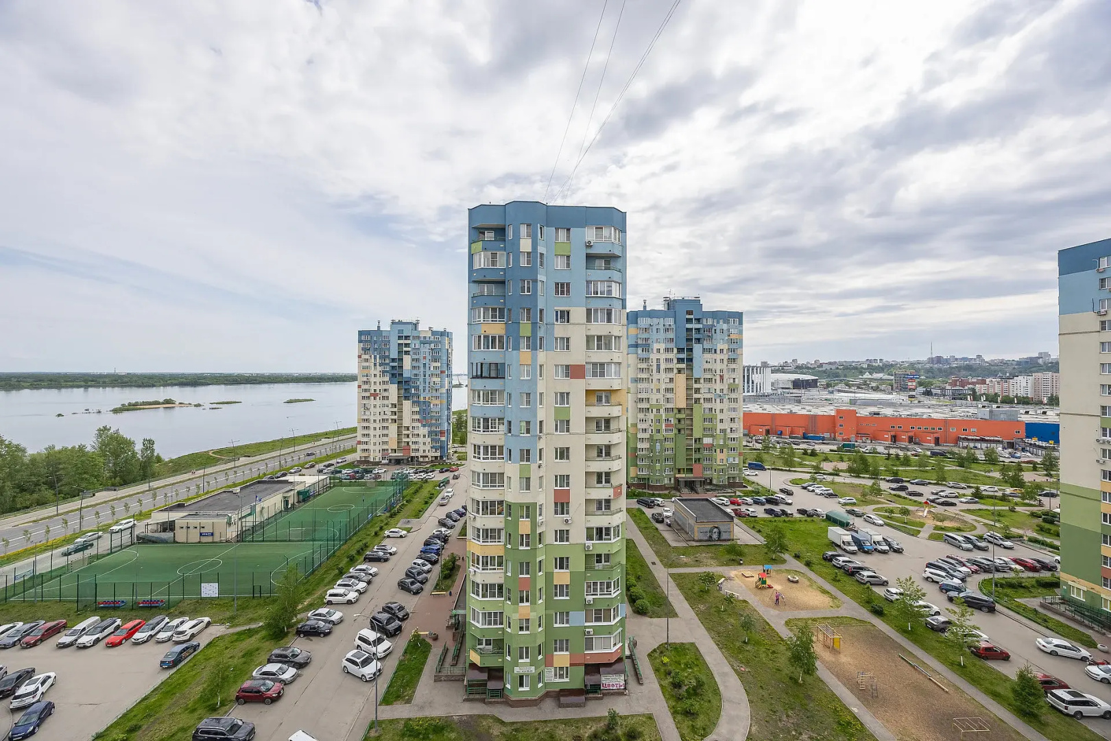 Квартира Просторная с видом на Волгу