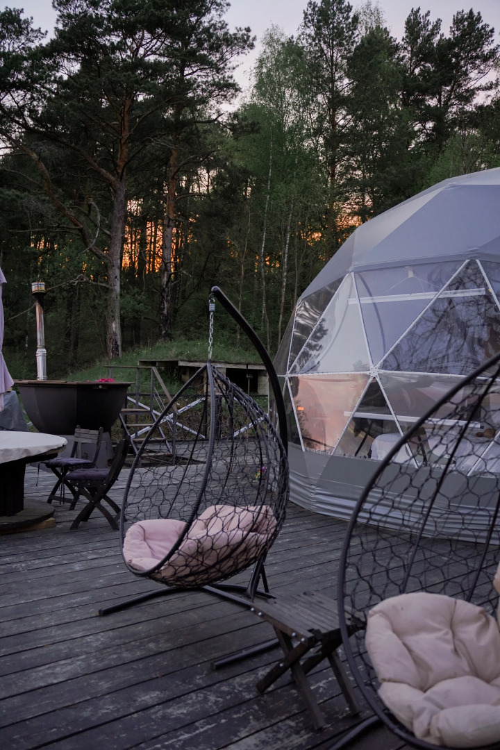 Глэмпинг Глэмпгеокупол "Домик на Оке" Таруса