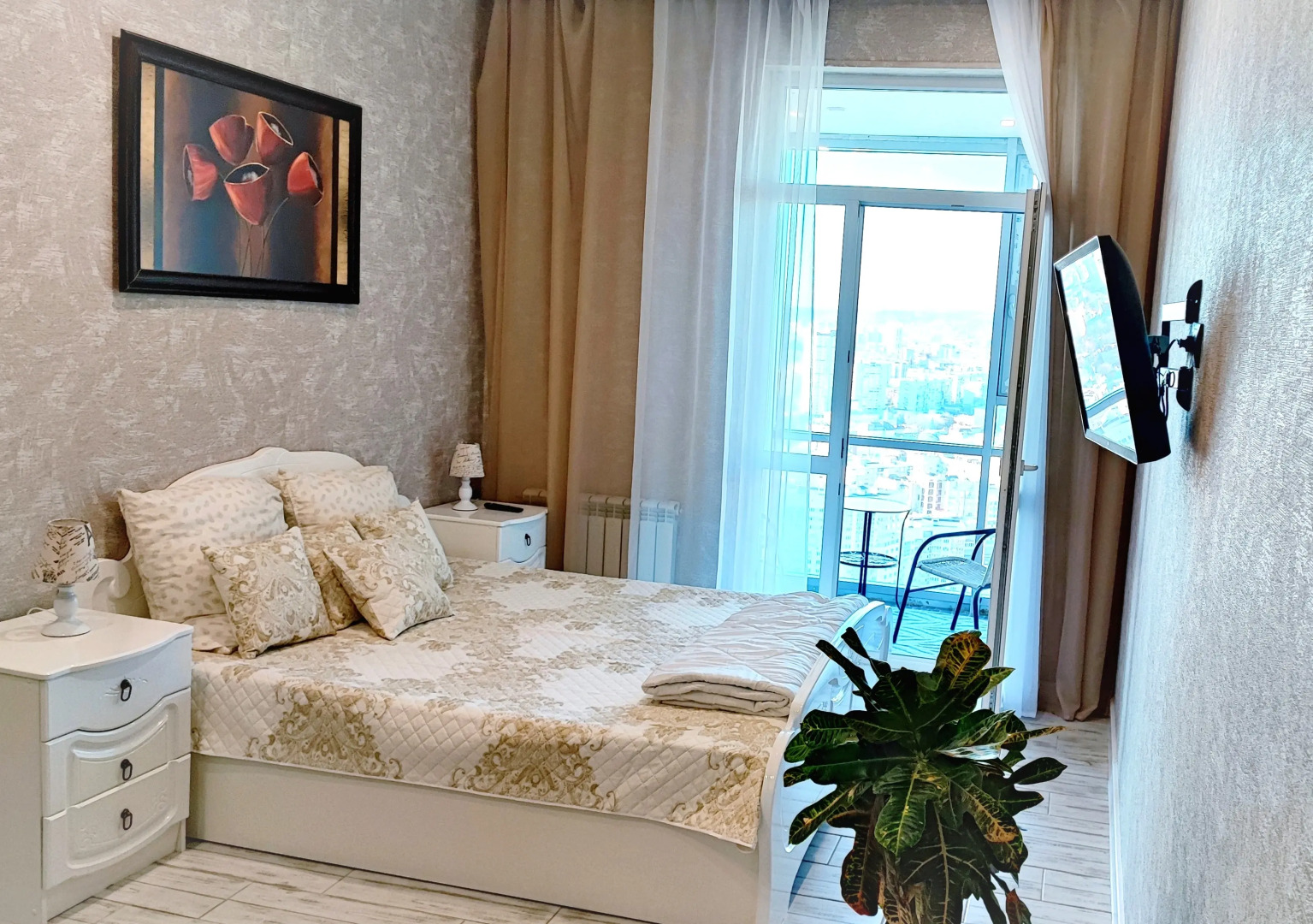 Апартаменты на 30 Этаже с Видом на Волгу и Город