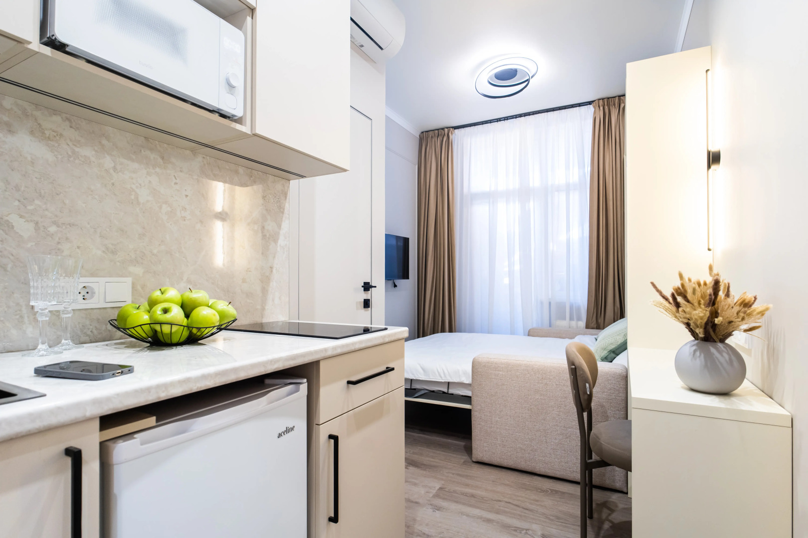 Квартира Квартира-студия, 18 м², 1 кровать