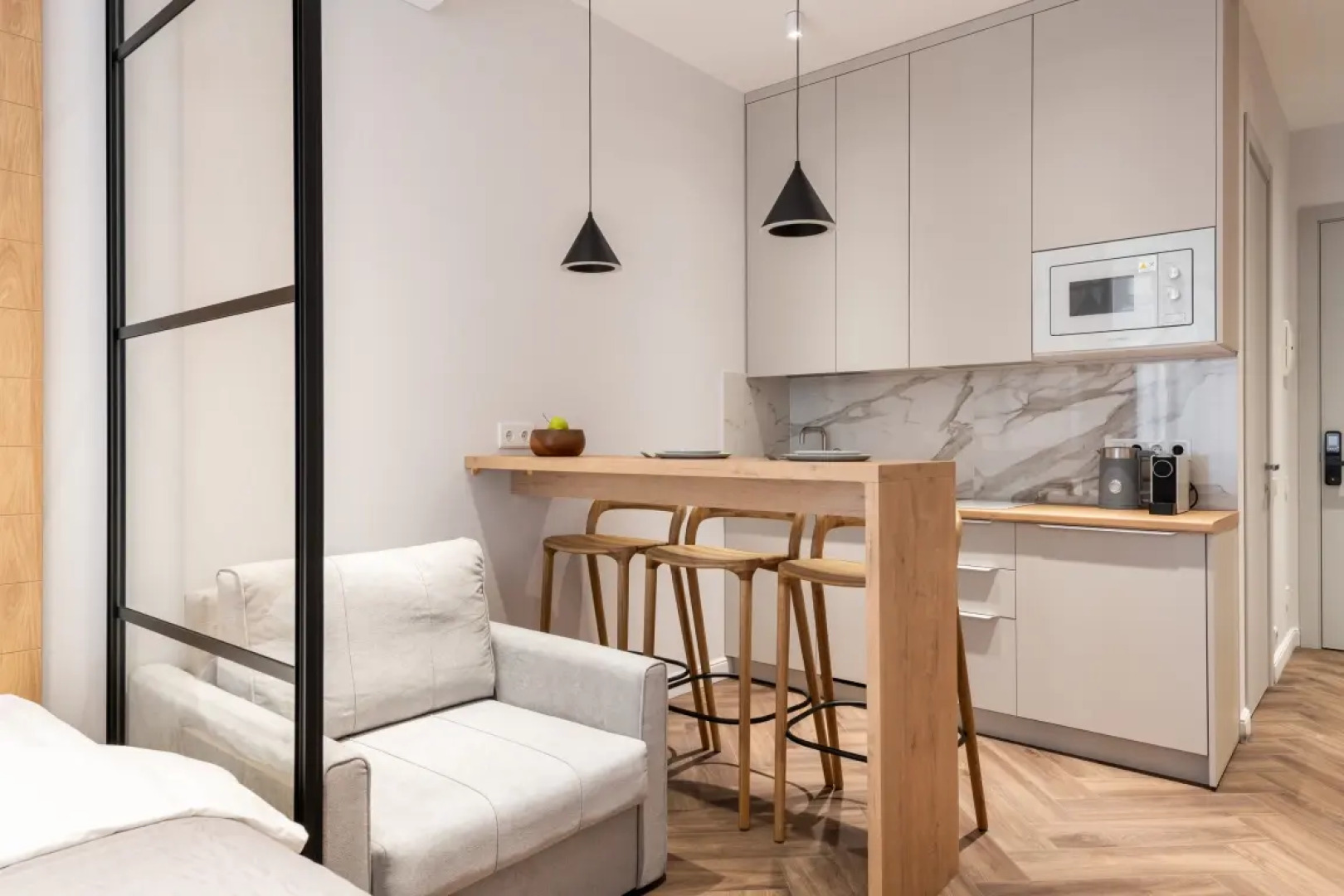 Апартаменты Делюкс с барной стойкой Модерн Дизайн у Динамо