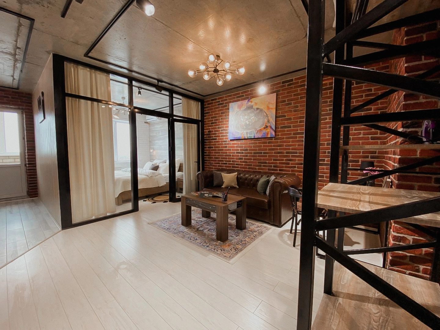 Квартира Green FOX от дизайнера в стиле Лофт