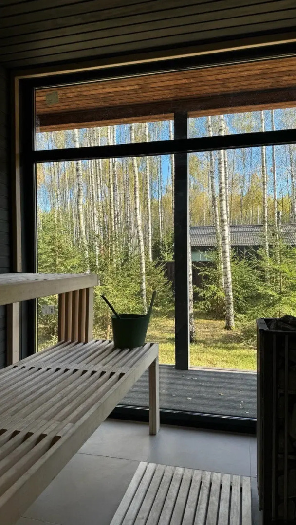 Частный Дом Панорамный В Лесу С Сауной И Чаном