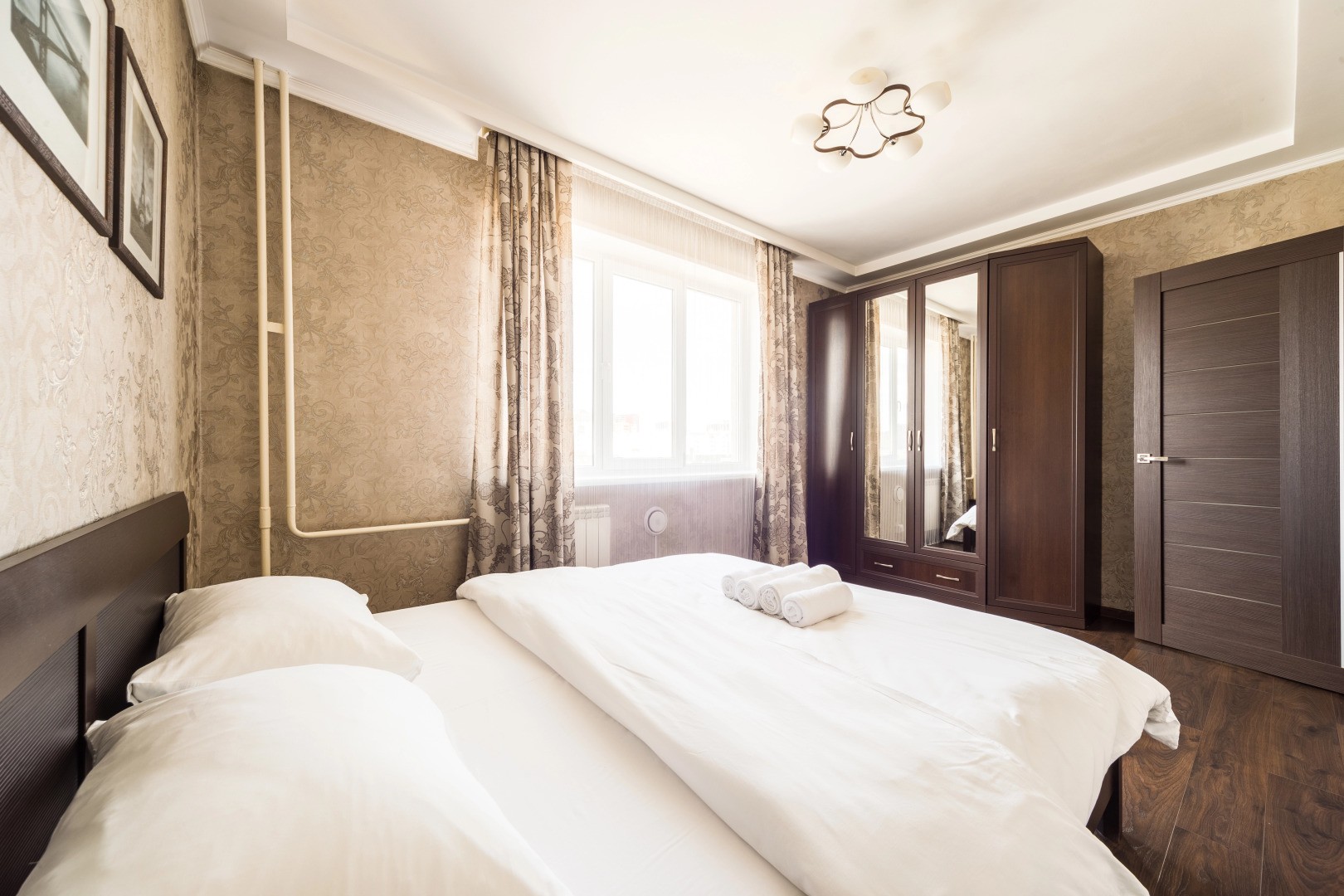 Квартира Тёплая солнечная возле БЦ Первая Башня