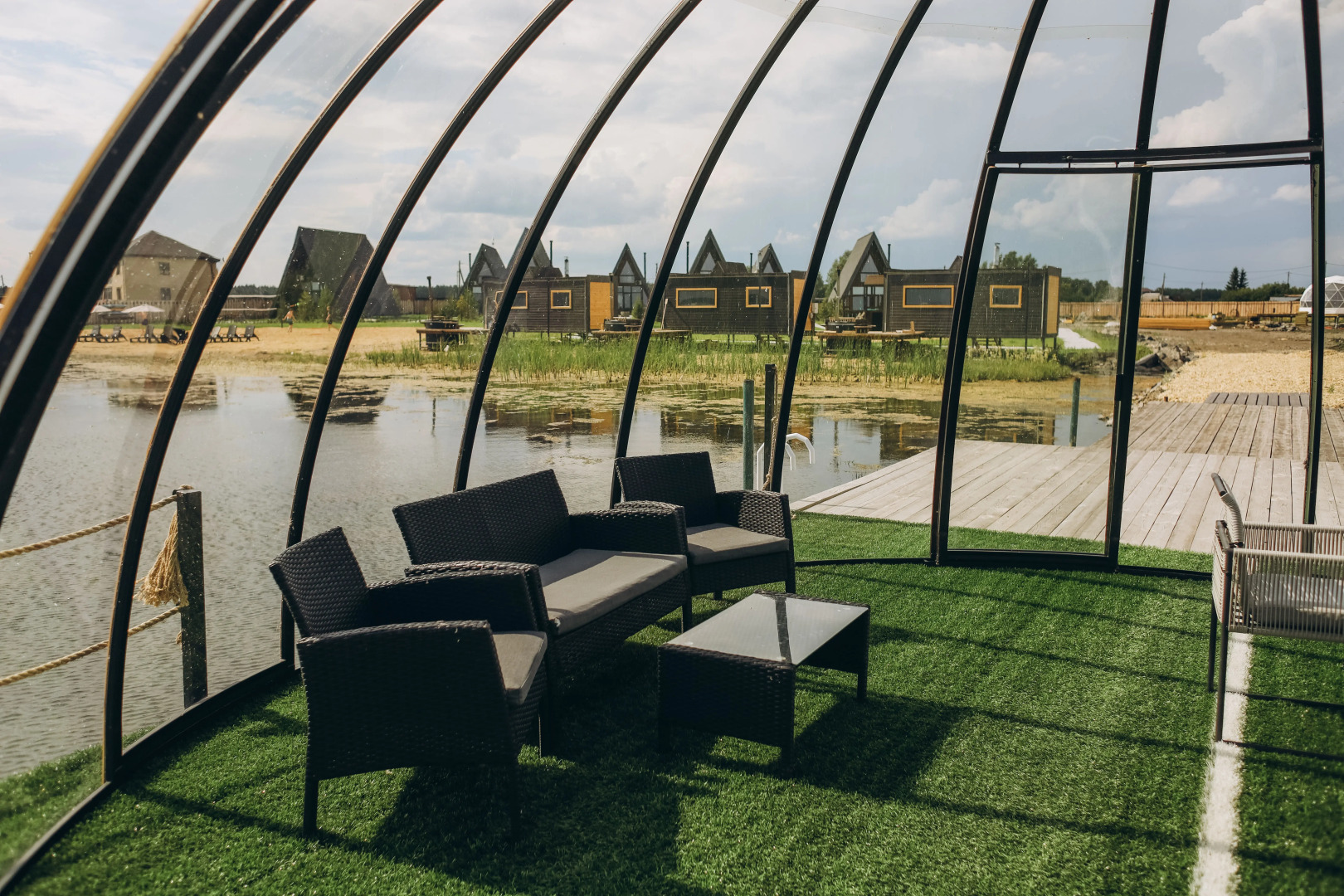 Глэмпинг Мандала Домики у Озера