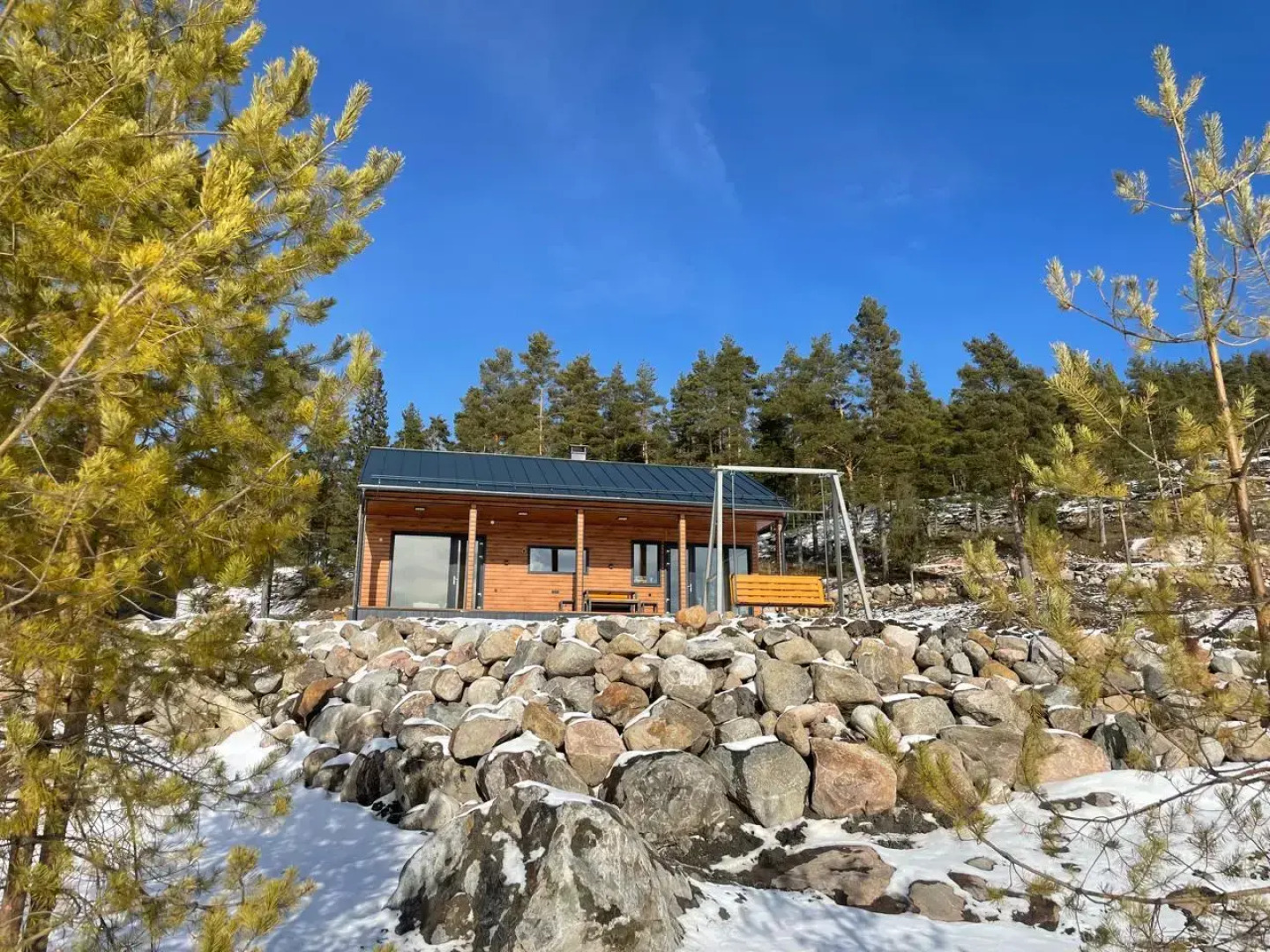 Частный дом Домики Ихоярви на озере (дом 4)