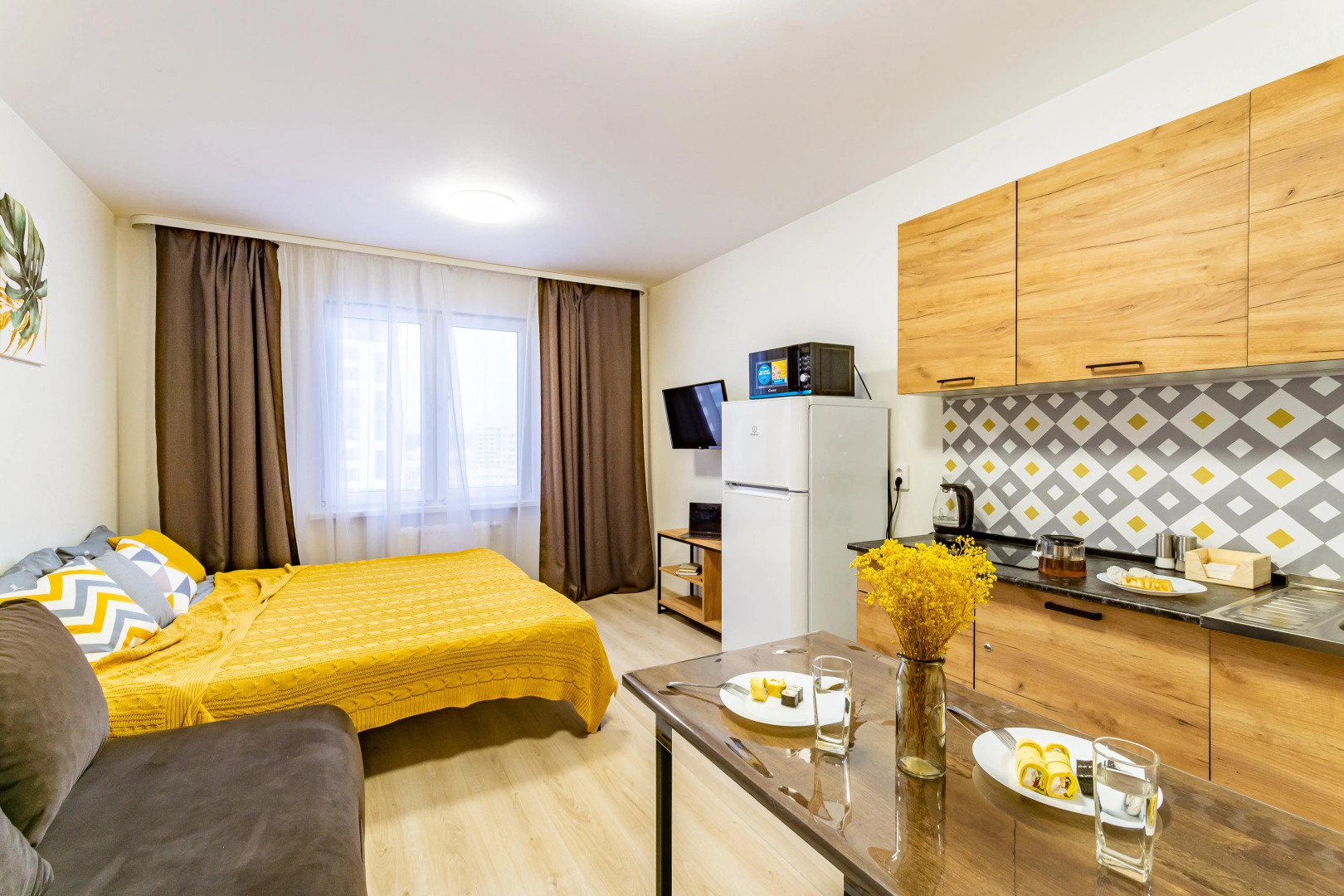 Квартира Студия с видом в современном районе