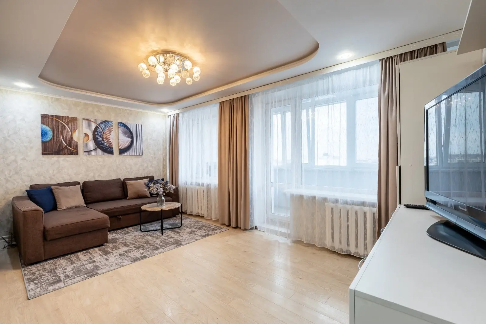 Квартира с видом на город и достопримечательности