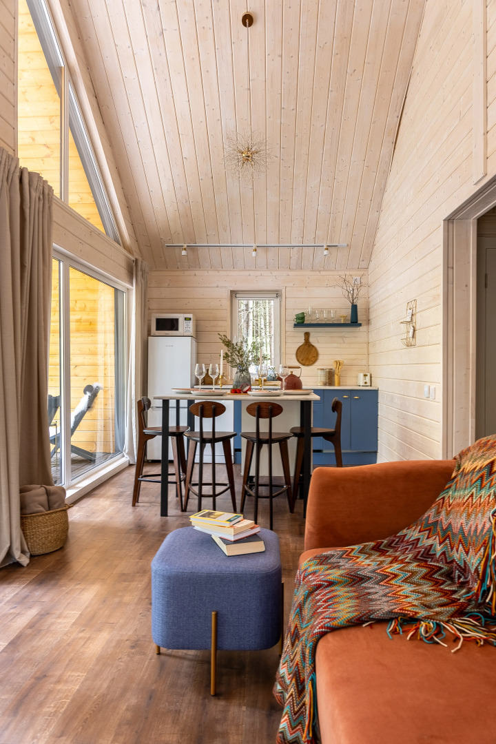 Частный дом в еловом лесу