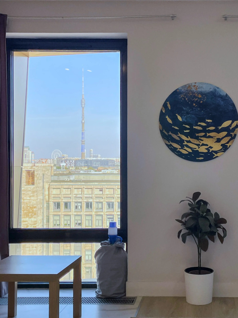 Апартаменты с Панорамными Окнами на 14 Этаже Небоскреба Бизнес-Класс в ЖК D1