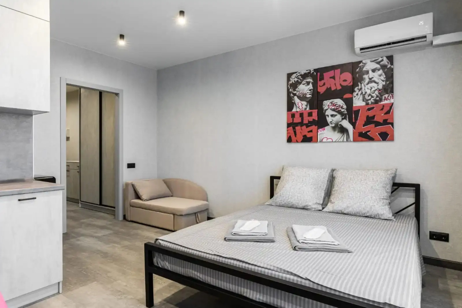 Квартира Уютная квартира студия 32 м 2 кровати