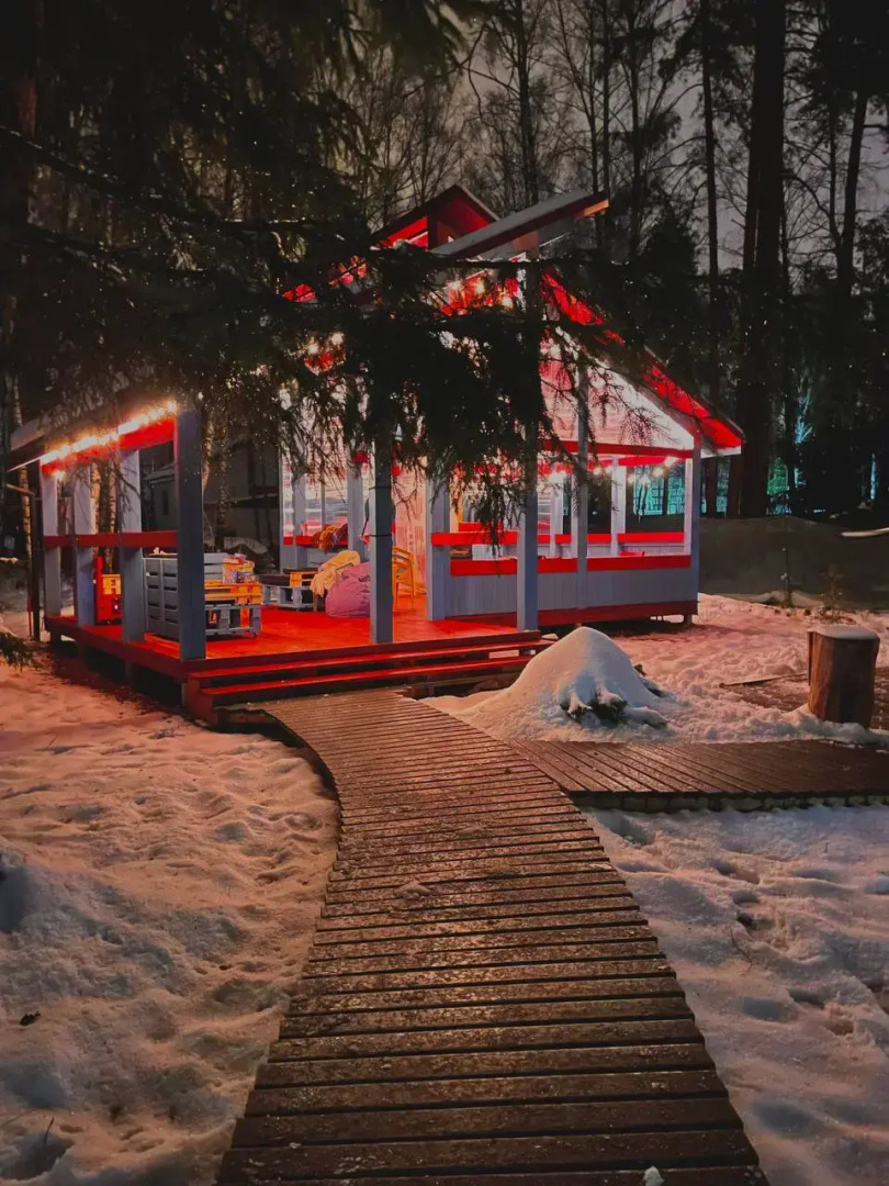 Частный дом в Заветах Ильича с голубой гостиной