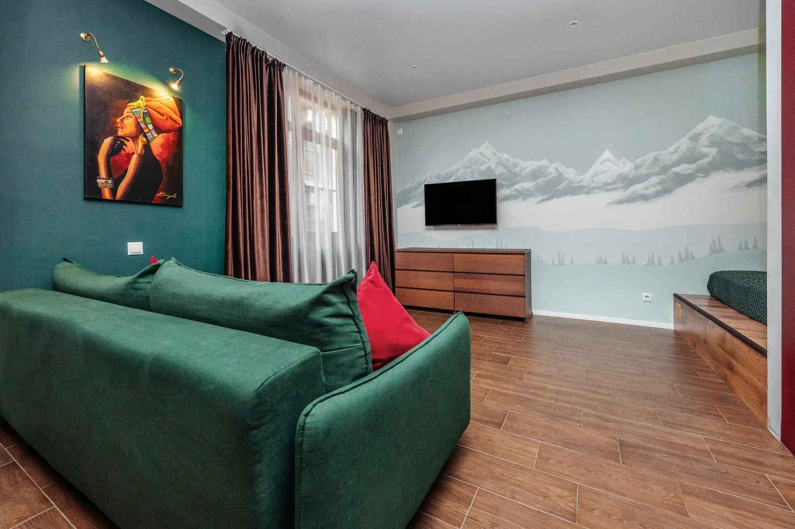 Апартаменты Дизайнерская студия около подъемника