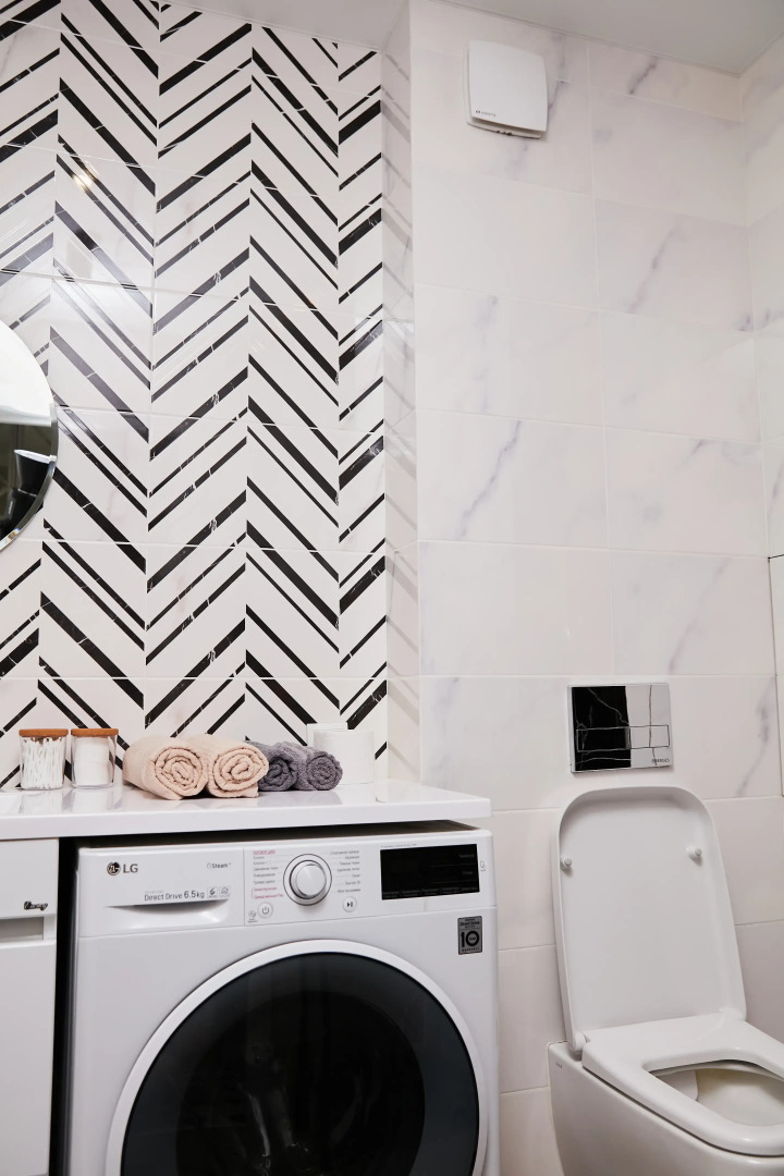 Апартаменты Luma White #2 в центре города с красивым видом на балконе