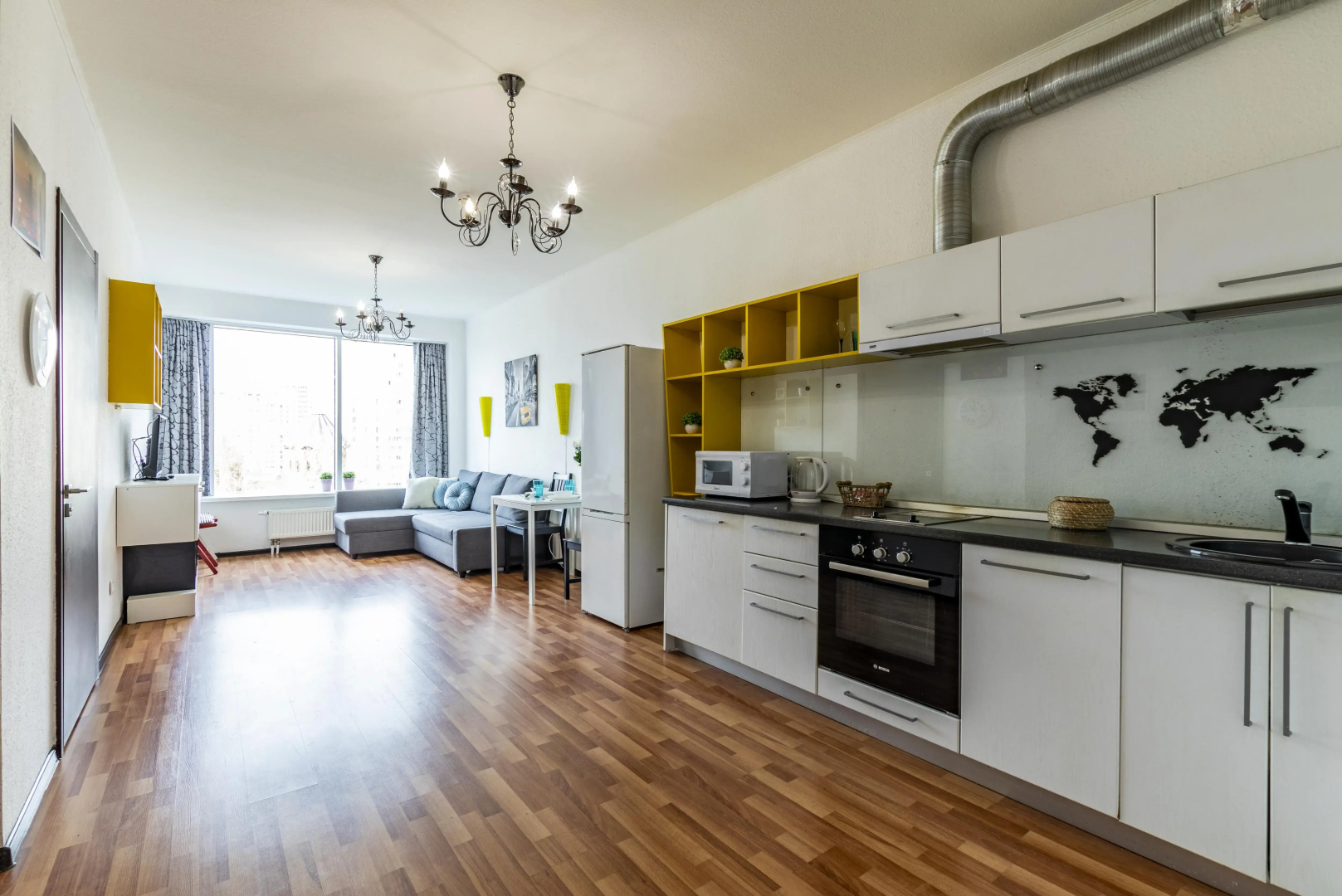 Квартира евродвушка BeGuest возле м. Геологическая для 6х гостей