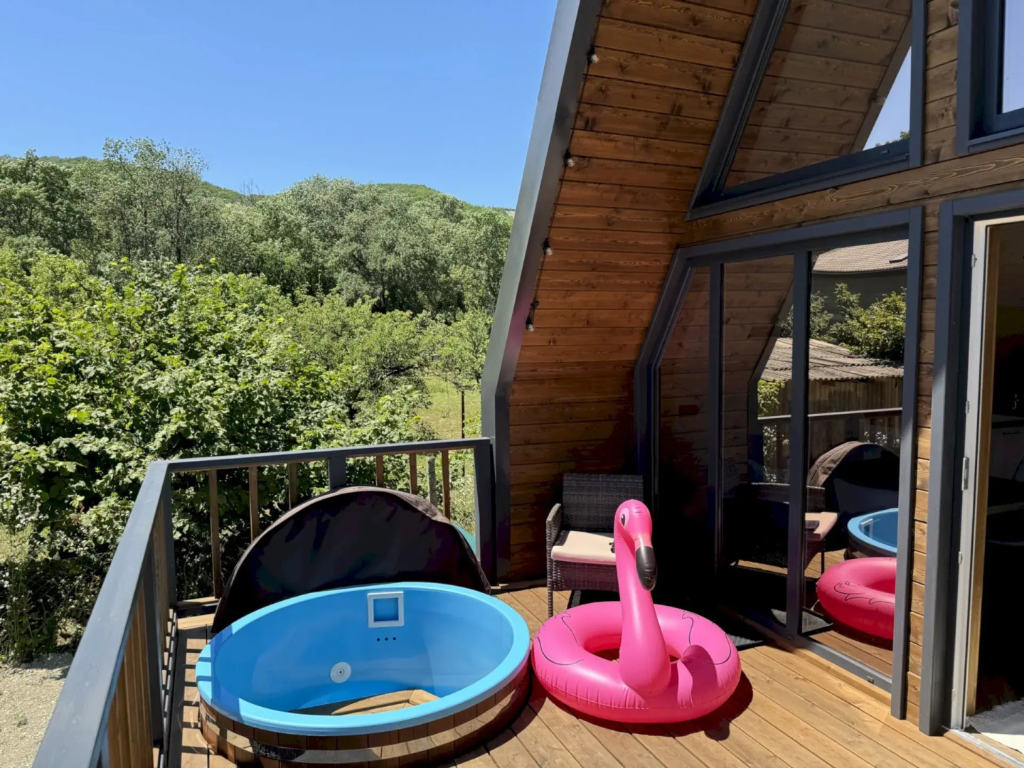 Частный Дом 391 А Фрейм Терраса с Видом на Горы Баня Фурако Мангал