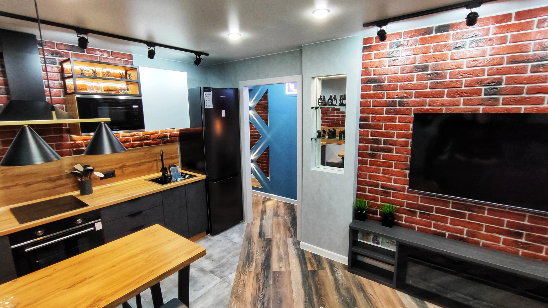 Апартаменты Евродвушка с дизайнерским решением в стиле Soft loft