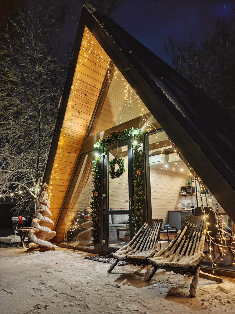 Частный дом A-frame На холме