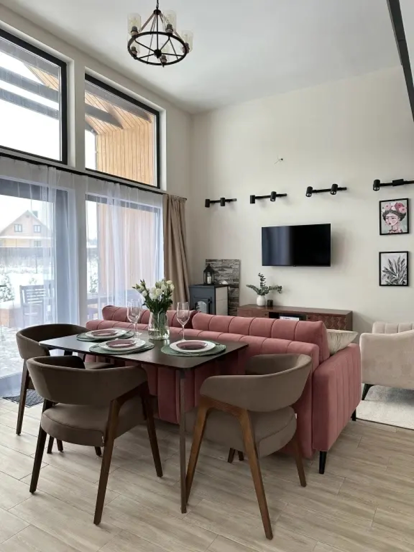 Частный Дом Барнхаус №3 с дровяной баней и горячим чаном на 7 человек