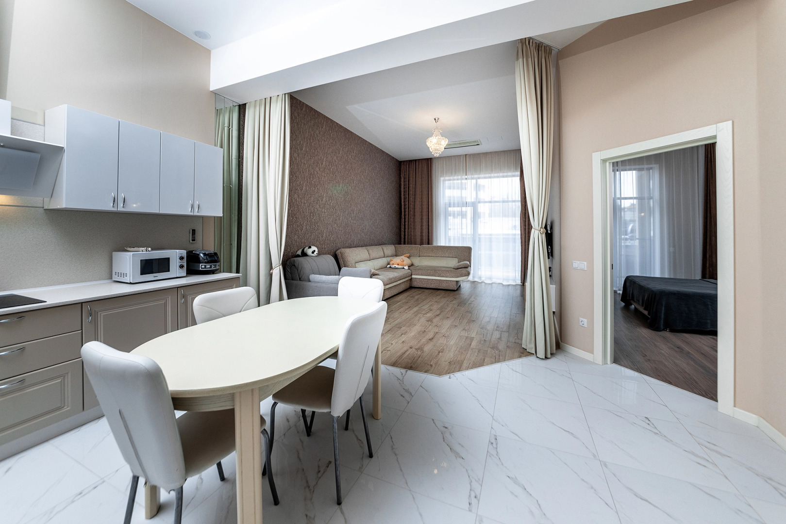 Апартаменты Большая Евродвушка на берегу моря в ЖК элитного уровня