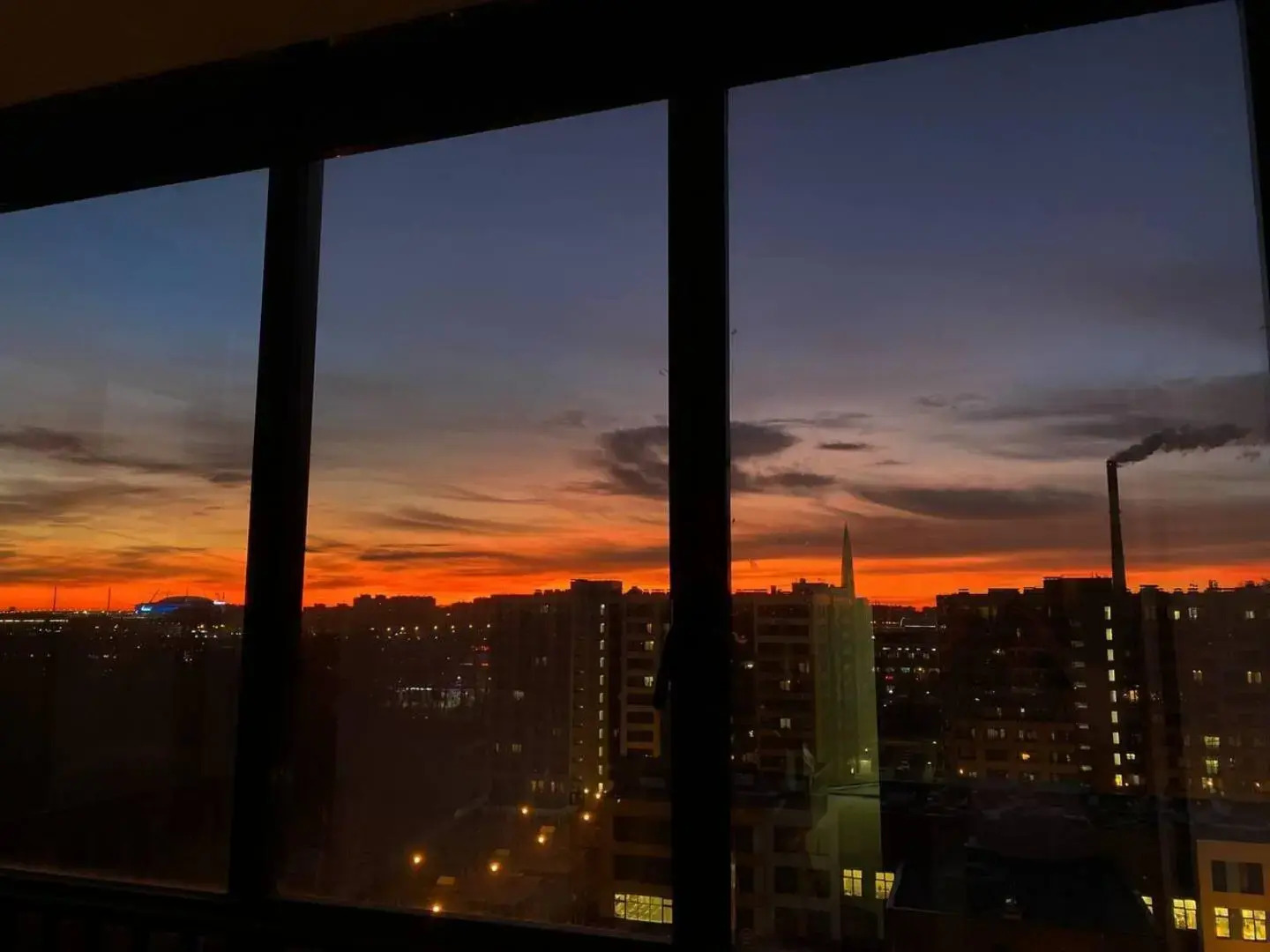 Апартаменты F-Apart с видом на башню Лахта Центр