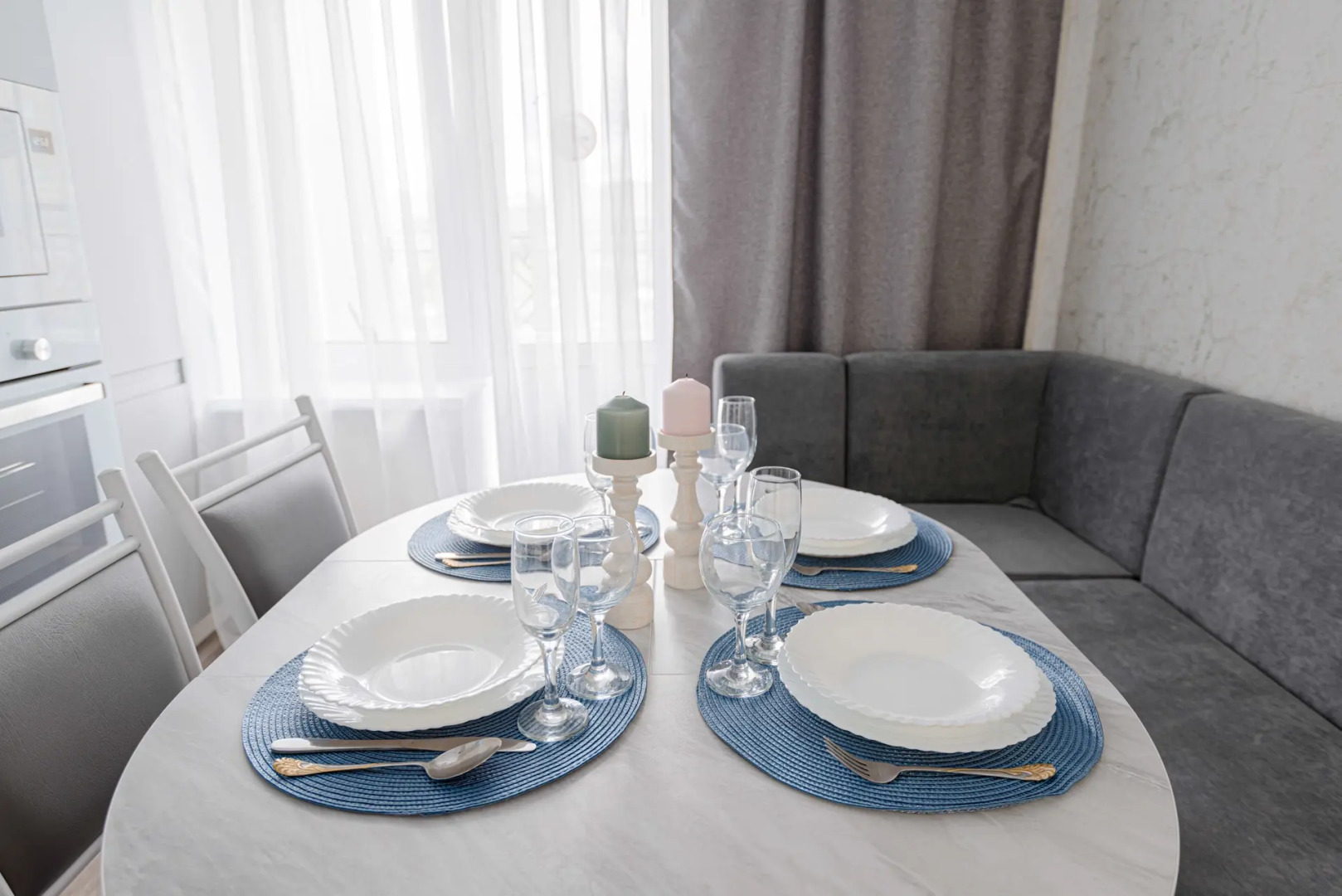 Квартира 1-к в новом мкр. на Новогородской 15 от RentAp, 4 сп.места