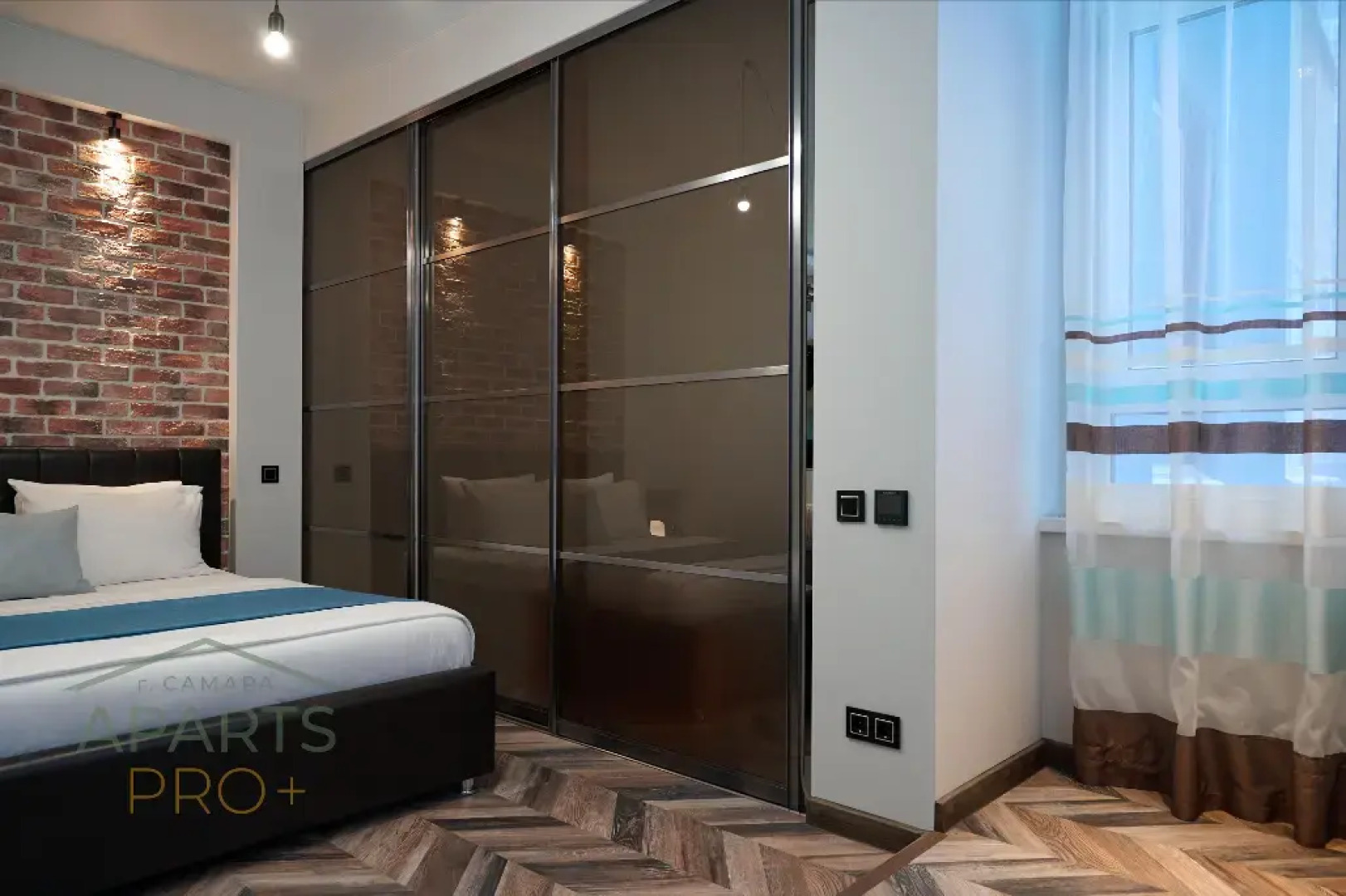 Квартира Aparts Pro Стильная студия у Волги в ЖК Бриг на 7 этаже