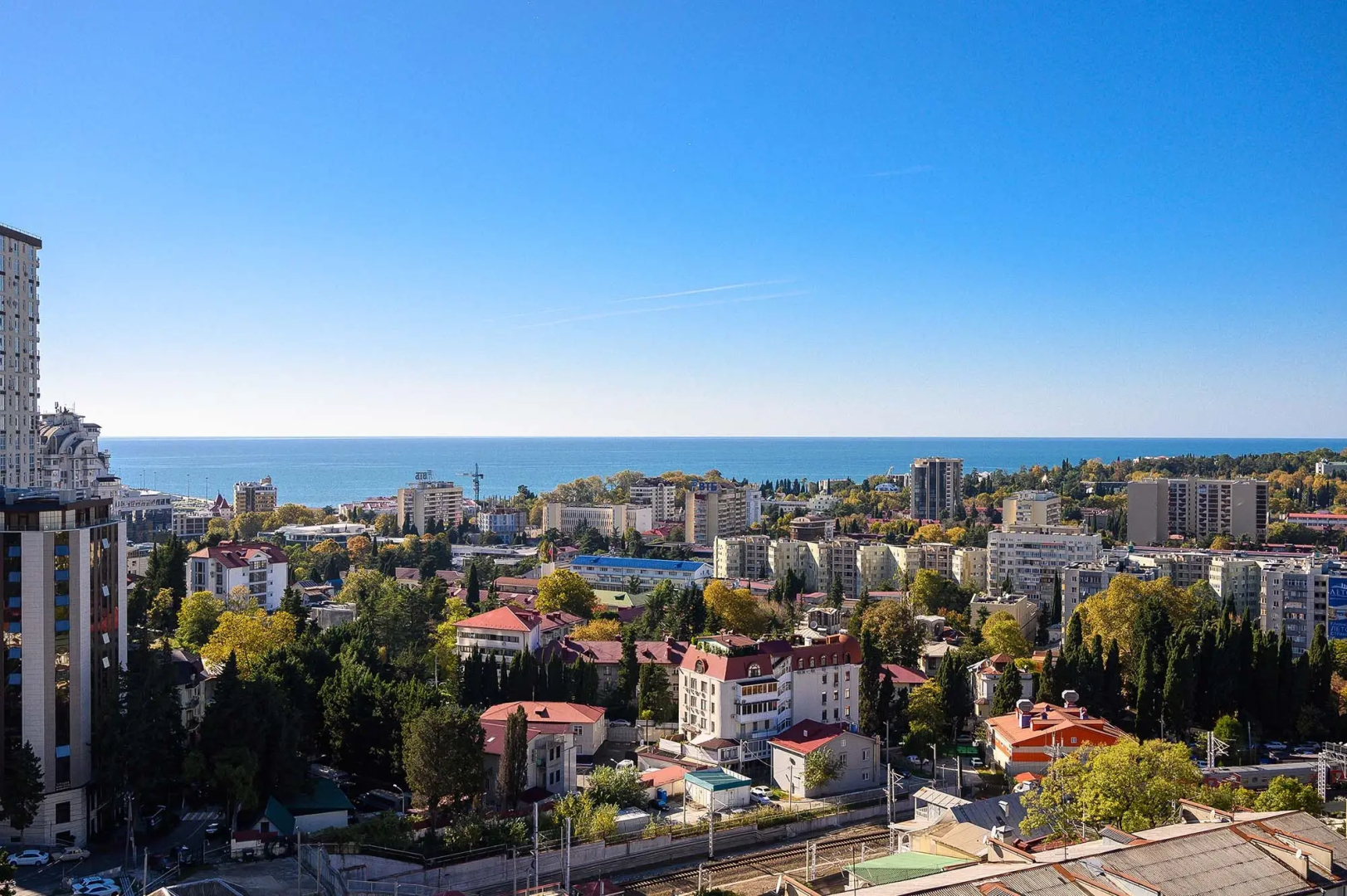 Апартаменты в центре Сочи для 3 гостей ЖК Сокол с видом на море