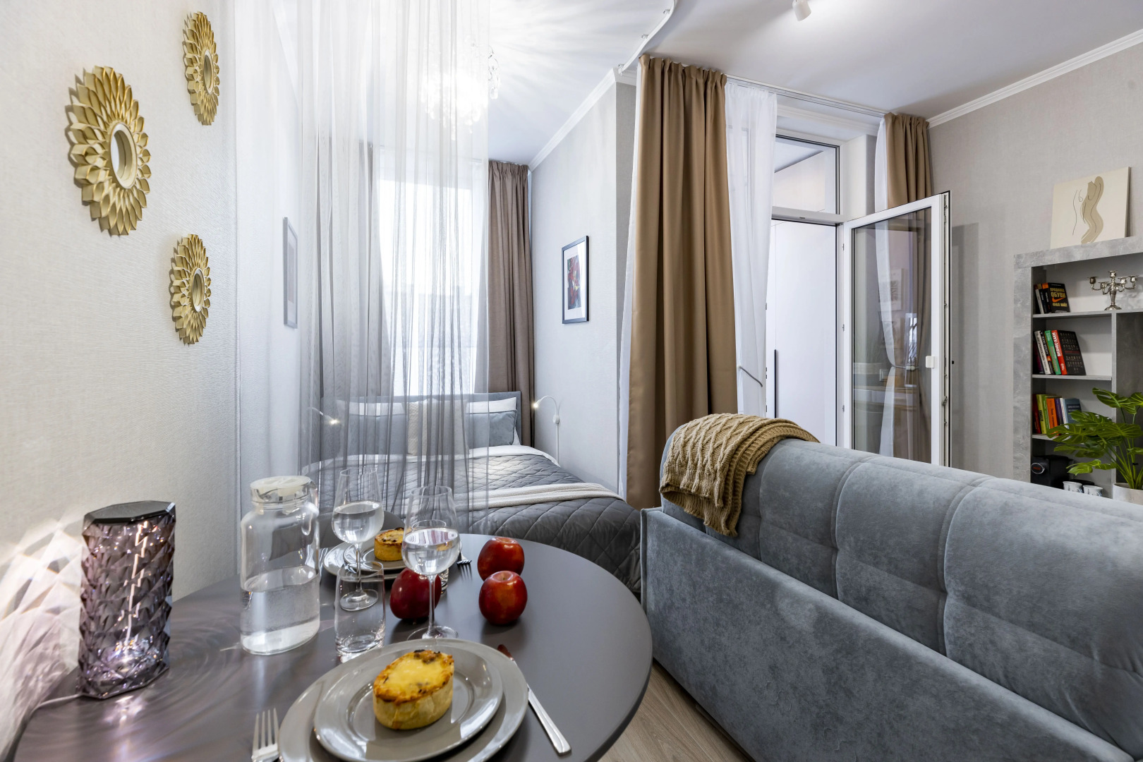 Квартира Уютная дизайнерская студия рядом с Экспофорумом Спб