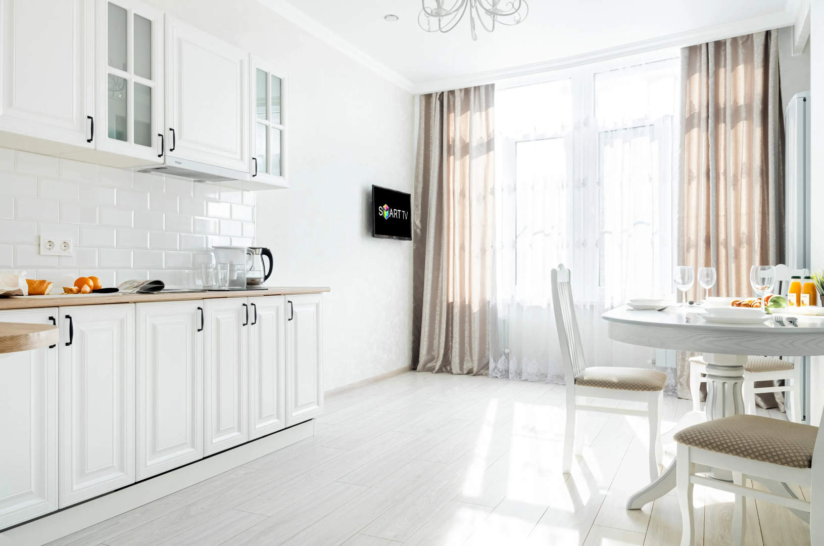 Апартаменты на 17 этаже в светлых тонах с видом на ЖК Тургенев , ФМР, Smart TV, комфорт и стиль by Depart Apart