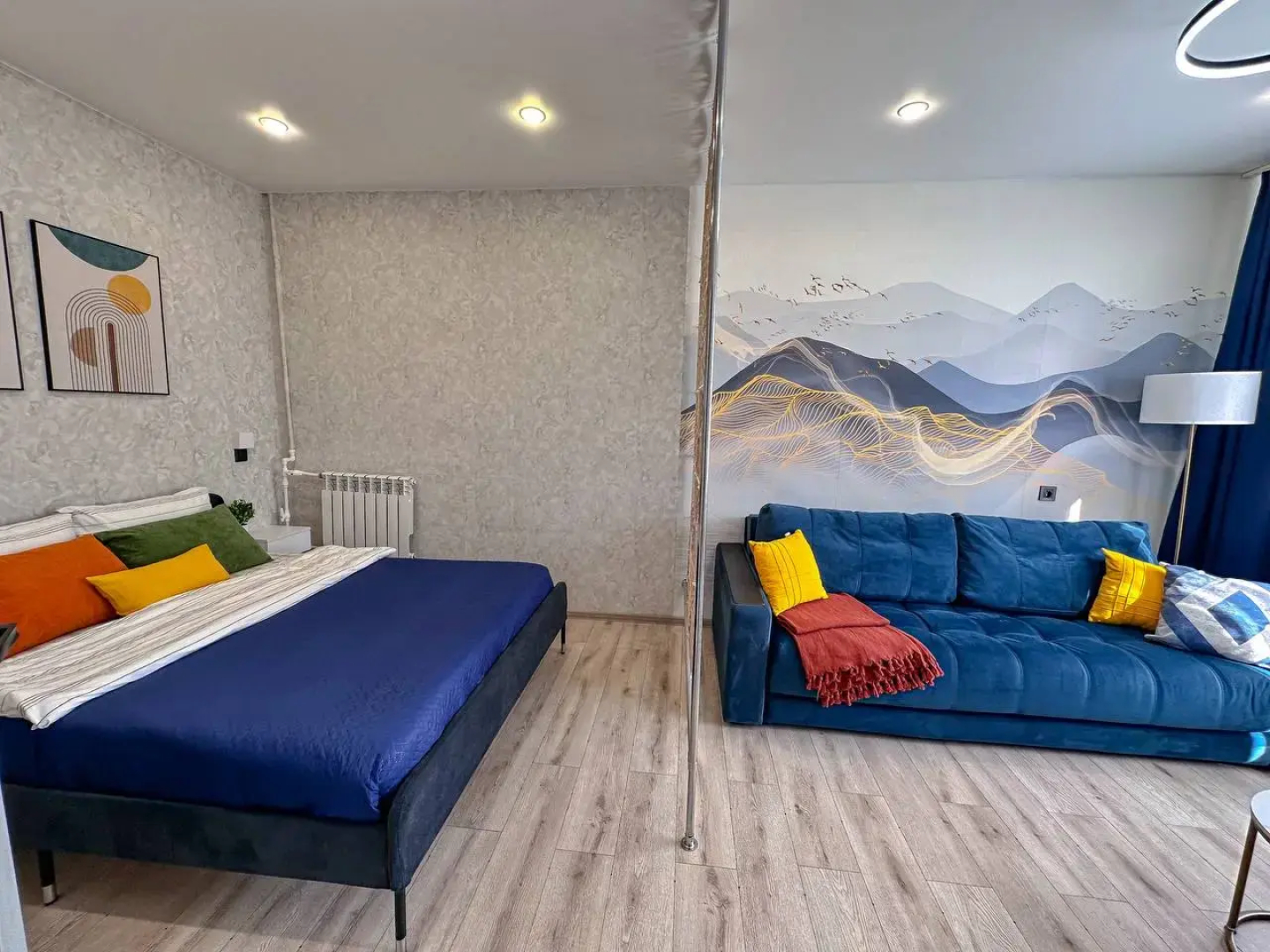 Квартира с двуспальной кроватью и круглосуточным заселением сеть Как дома