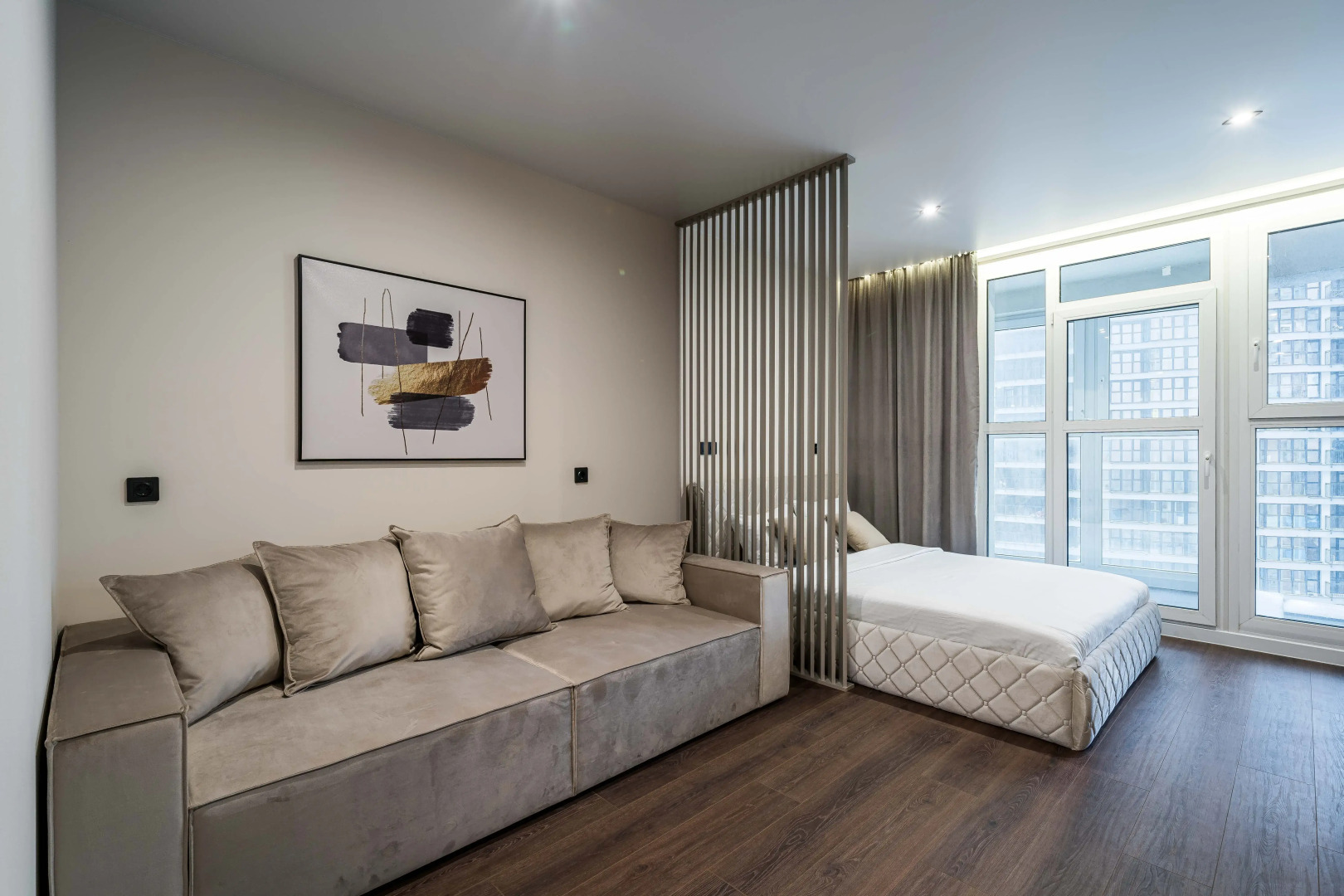 Квартира студия на сутки Минск Мир Подходит для командировок и отдыха Самозаселение Балкон Wi-Fi