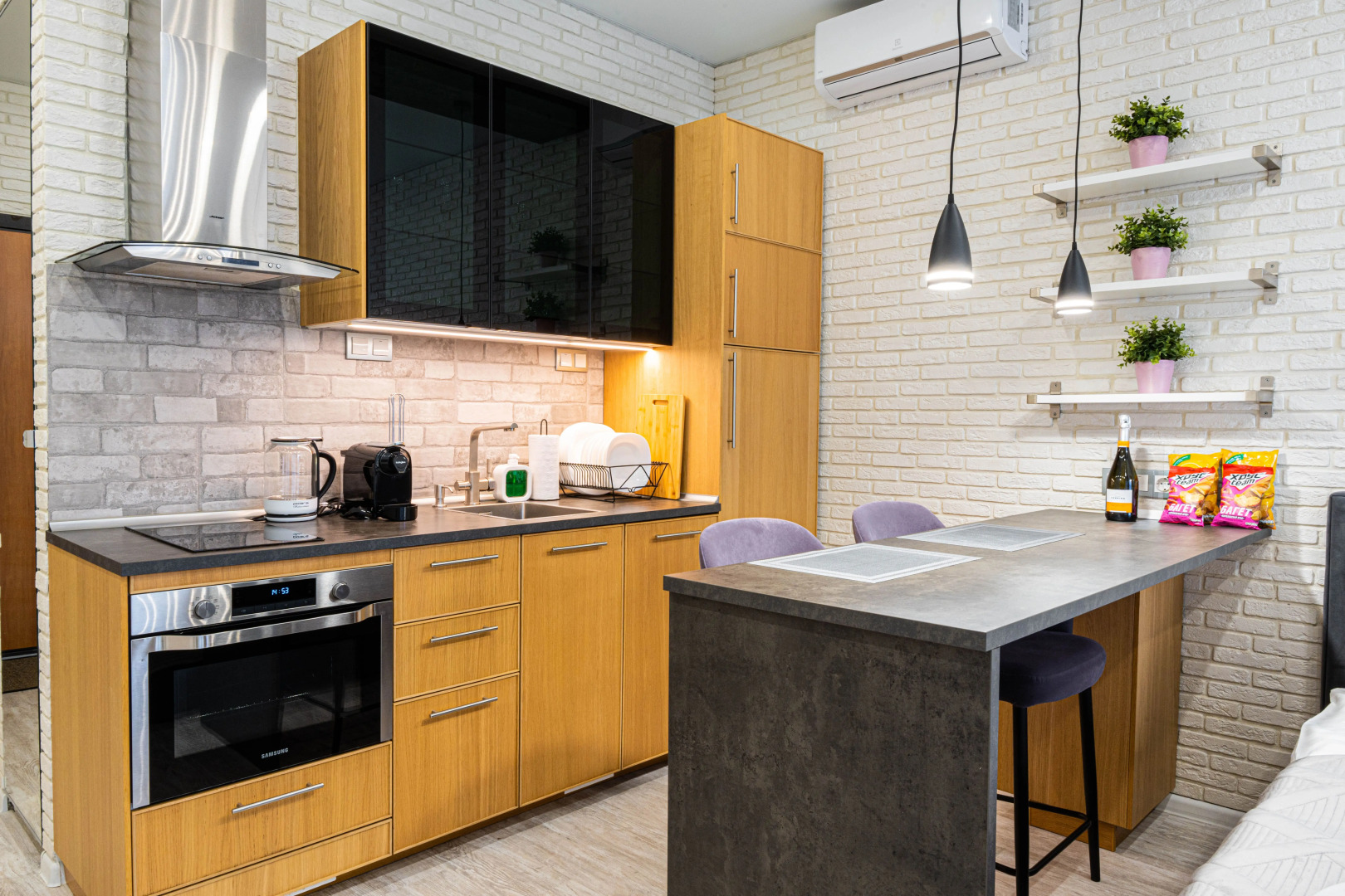 Апартаменты Lalapart Gray-white с панорамными окнами у метро ЦСКА