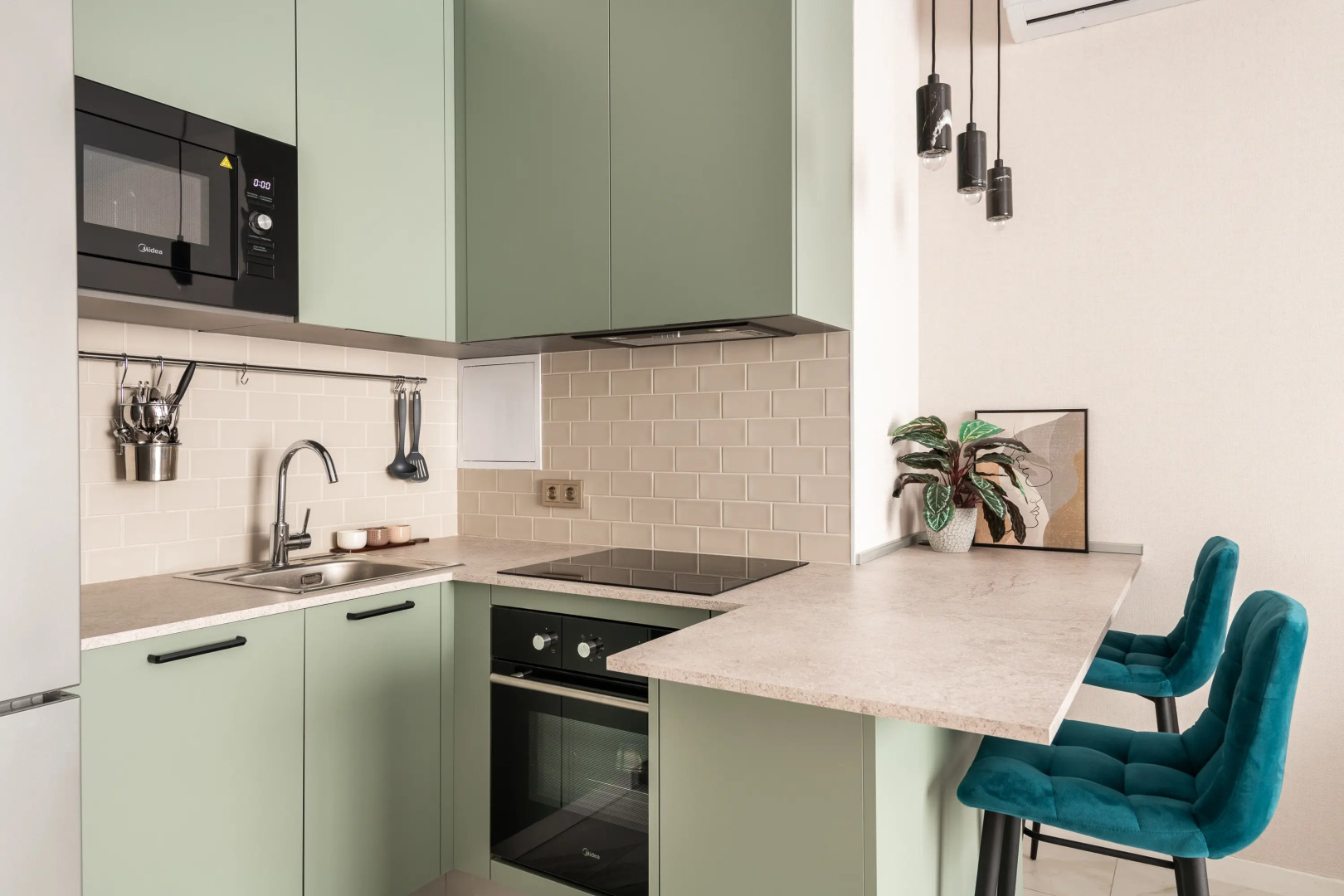 Квартира Евродвушка в природных тонах