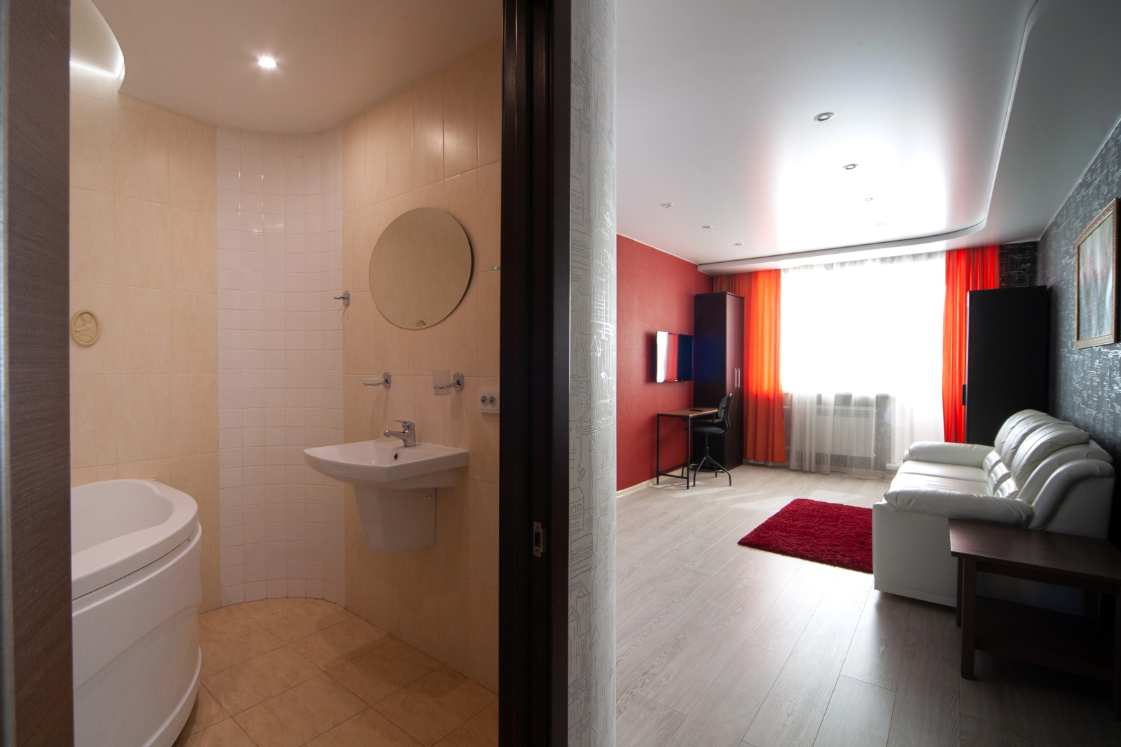 Апартаменты 2-х комн. с джакузи набережная Енисея