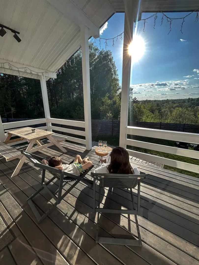 Частный Дом панорамный у леса и озера с сауной и купелью