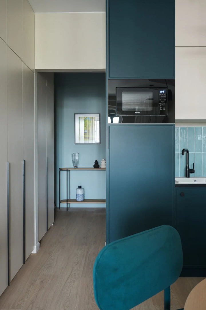 Квартира с бирюзовым настроением