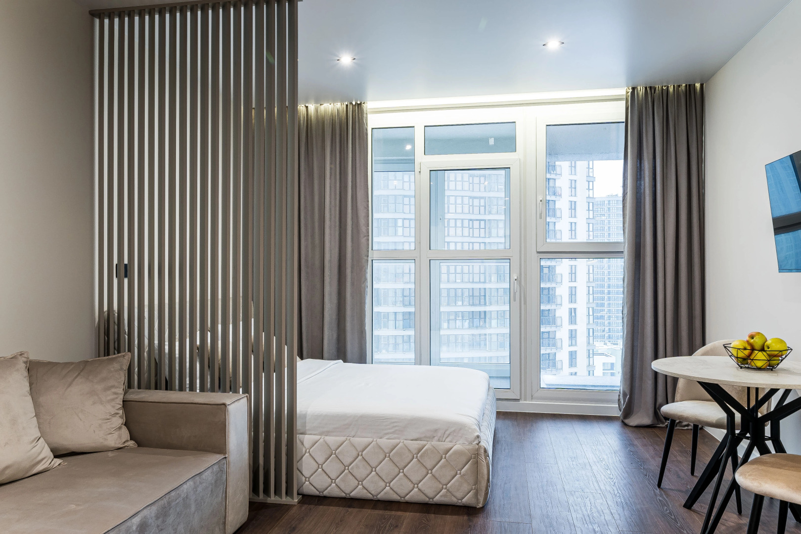 Квартира студия на сутки Минск Мир Подходит для командировок и отдыха Самозаселение Балкон Wi-Fi