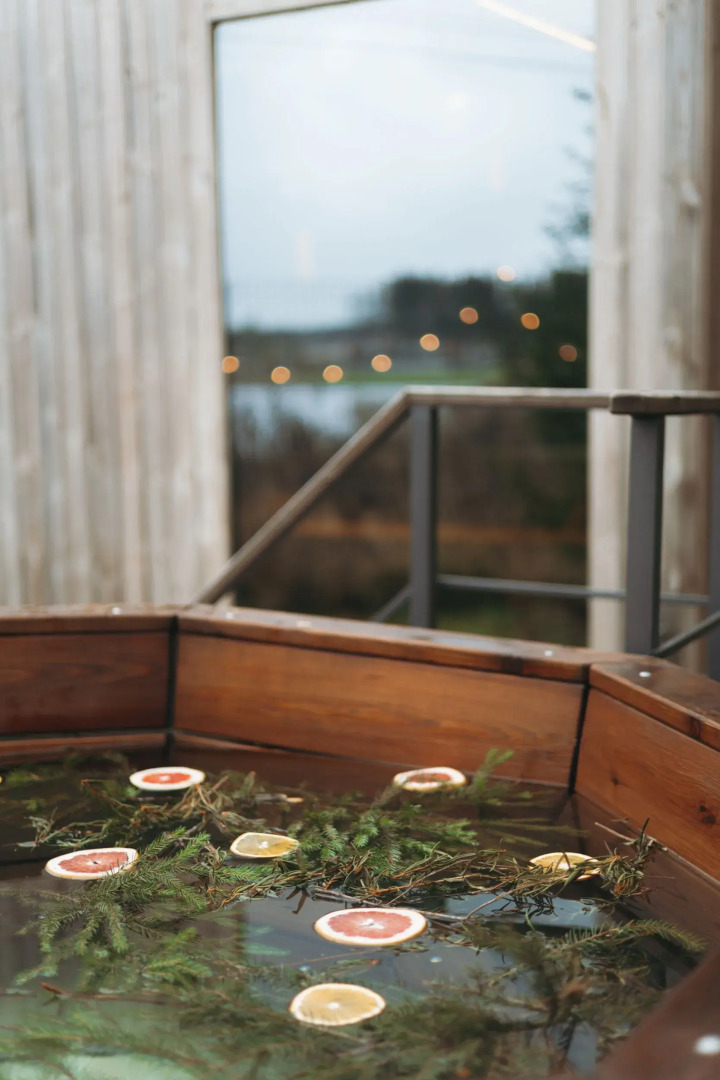 Частный дом с баней и чаном у воды и леса