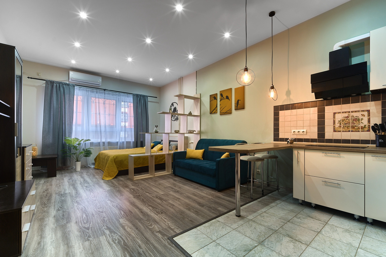 Квартира Просторная и уютная студия