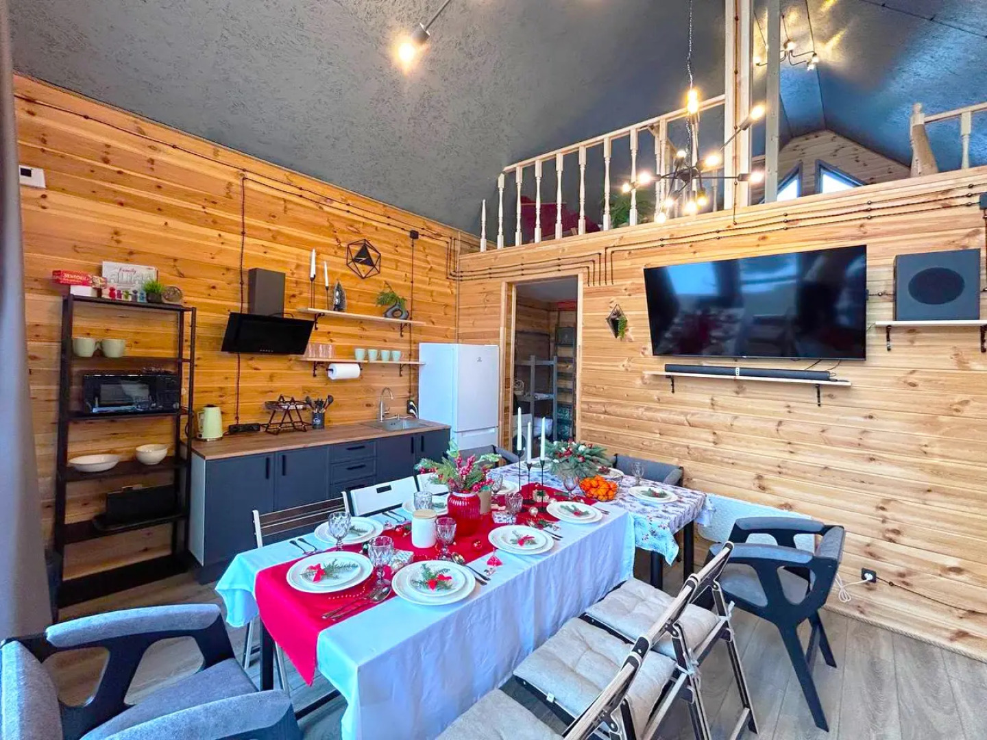 Частный дом с Баней Барн Хаус в стиле Лофт-Бохо