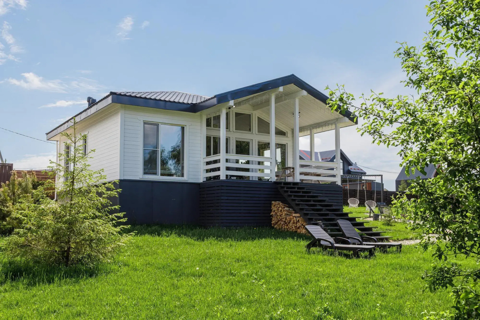 Частный Дом панорамный у леса и озера с сауной и купелью