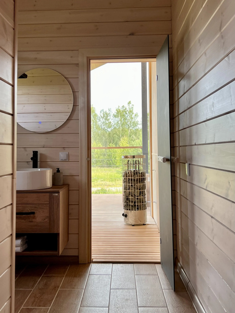 Частный дом Побег из города, коттедж на 6 человек с сауной и камином